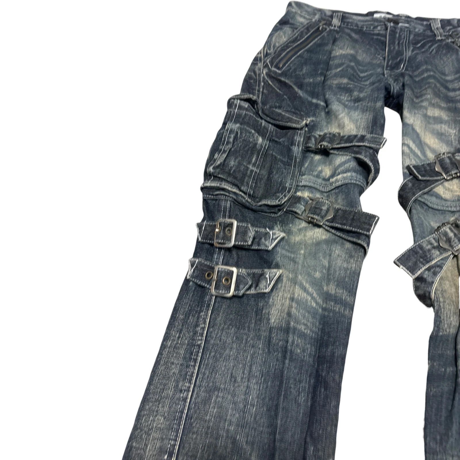 LOWBOX Lowbox blue utility cargo bondage denim jeans Size US 30 / EU 46 - 2 Thumbnail