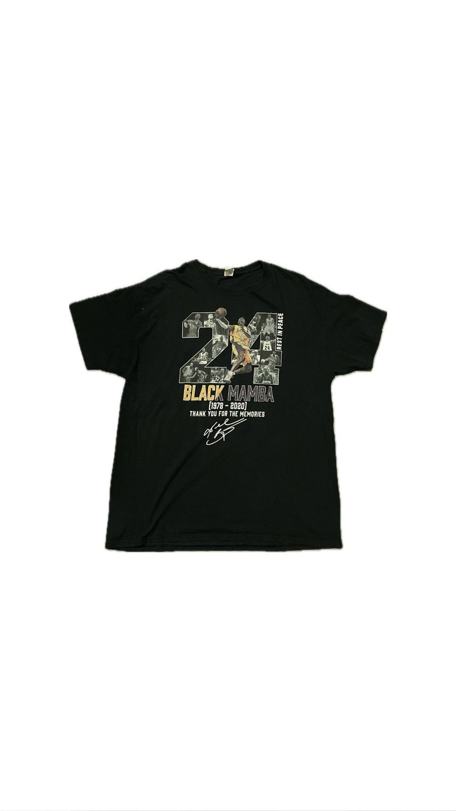 image of Fruit Of The Loom x Kobe Mentality Vintage Kobe Byant Tshirt in Black, Men's (Size XL)