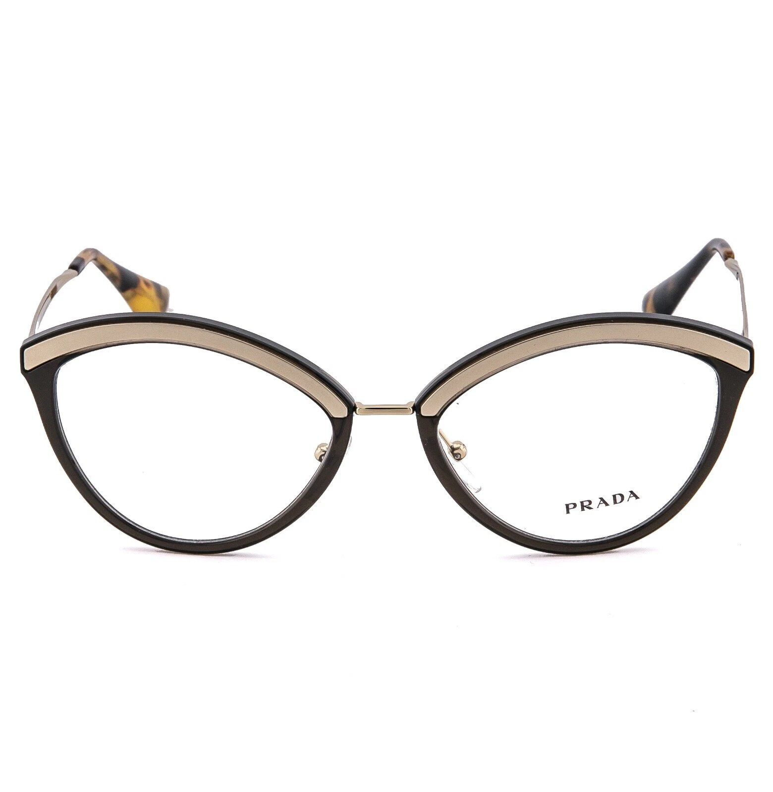 Prada PRADA 14U MILLENNIALS PR14UV Black Oval Eyeglasses Optical Size ONE SIZE - 4 Thumbnail