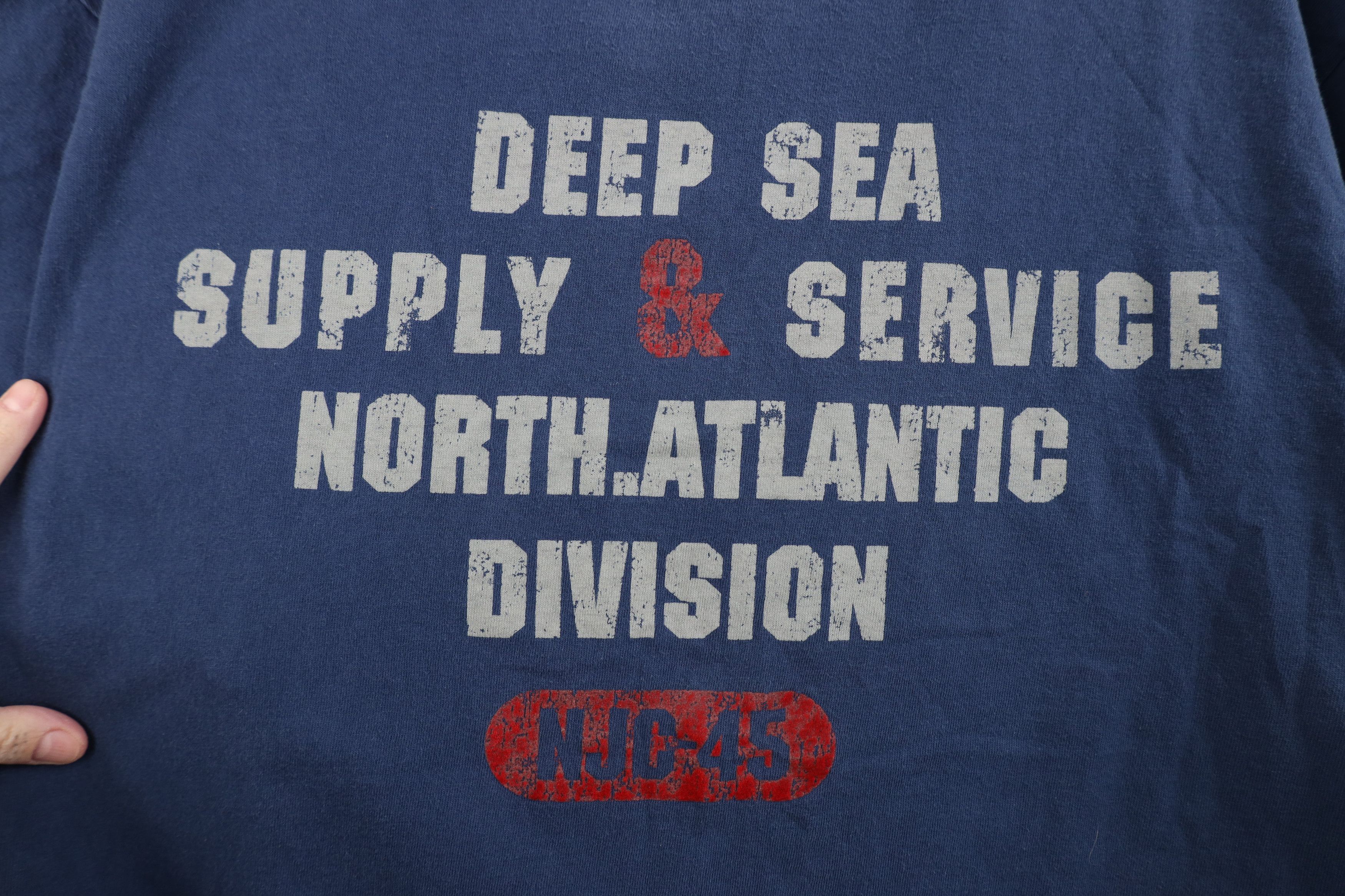 Nautica Vintage 90s Nautica Deep Sea North Atlantic Diving T-Shirt Size US XXL / EU 58 / 5 - 4 Thumbnail