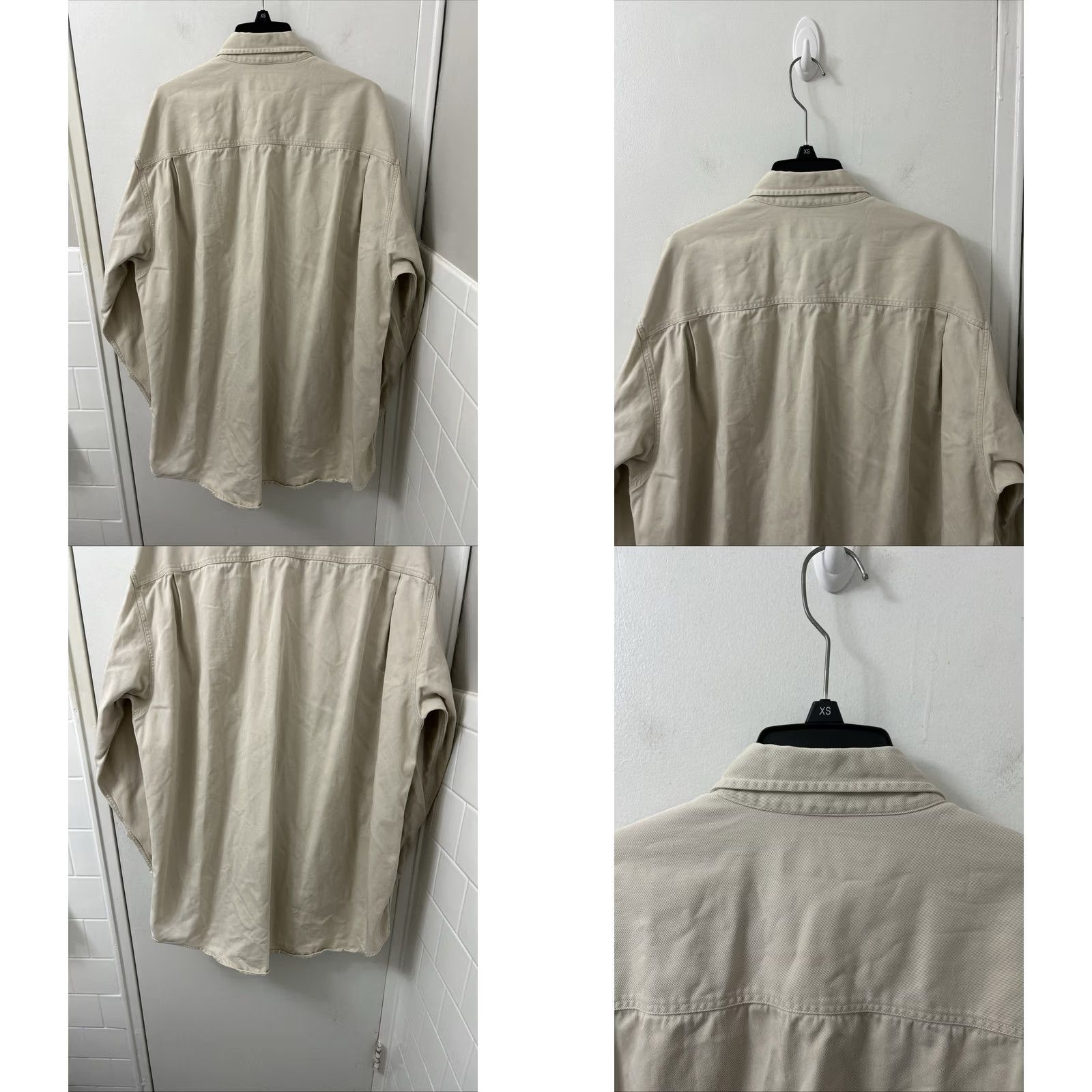 Abercrombie & Fitch VINTAGE Abercrombie & Fitch Field Shirt Mens L Tan Heavy Cotton Twill Button Down Size US L / EU 52-54 / 3 - 8 Thumbnail