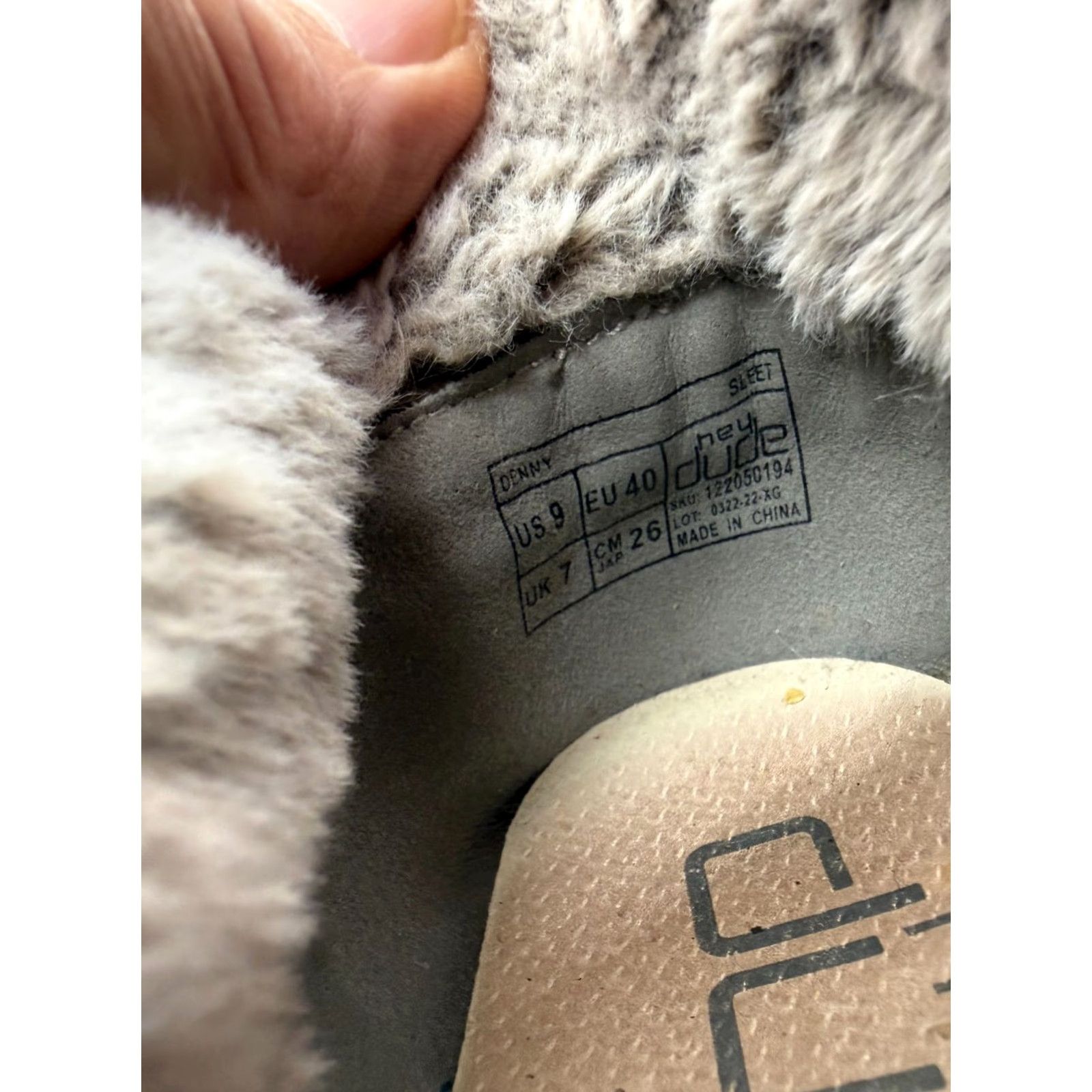 Vintage Hey Dude Denny Boots Womens 9 Sleet Gray Mock Toe Faux Fur Lined Ankle Bootie Size US 9 / IT 39 - 6 Thumbnail
