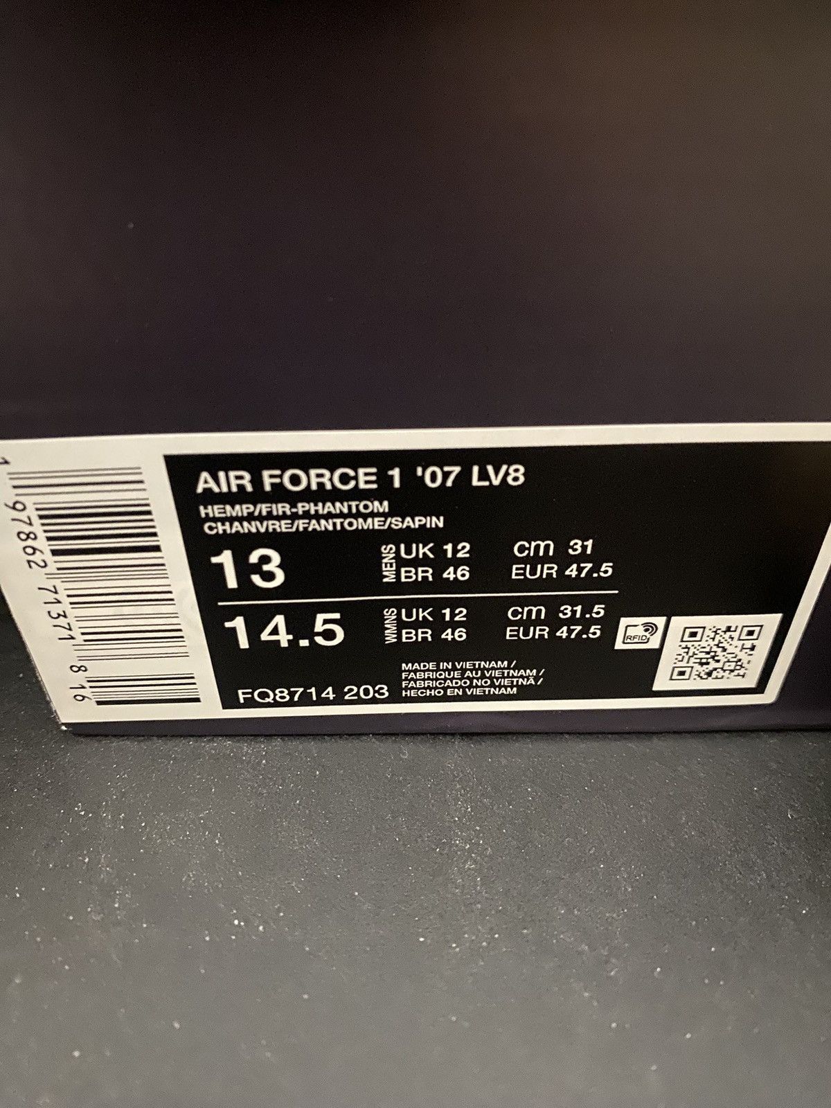 Nike Nike Air Force 1 07 LV8 Rattan Phantom Fir Size US 13 / EU 46 - 8 Thumbnail