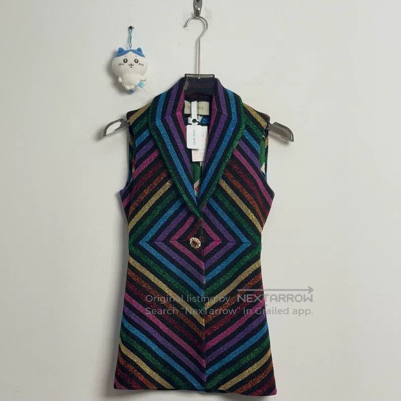 Gucci Gucci Rainbow colour-matched sleeveless dress with full pr Size XS / US 0-2 / IT 36-38 - 1 Thumbnail