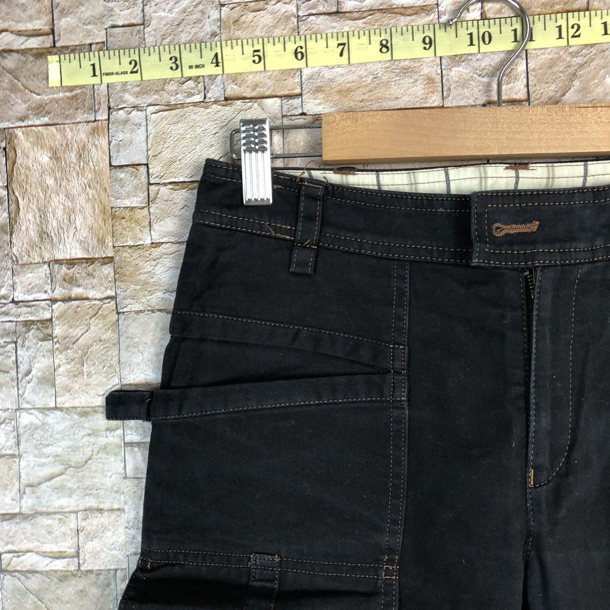 Japanese Brand Una Class Black Cargo Multipocket Pants #A729 Size 26" / US 2 / IT 38 - 7 Thumbnail