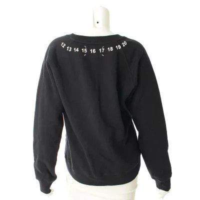 Maison Margiela oc11z1225 Logo Sweatshirt in Black Size M / US 6-8 / IT 42-44 - 3 Thumbnail