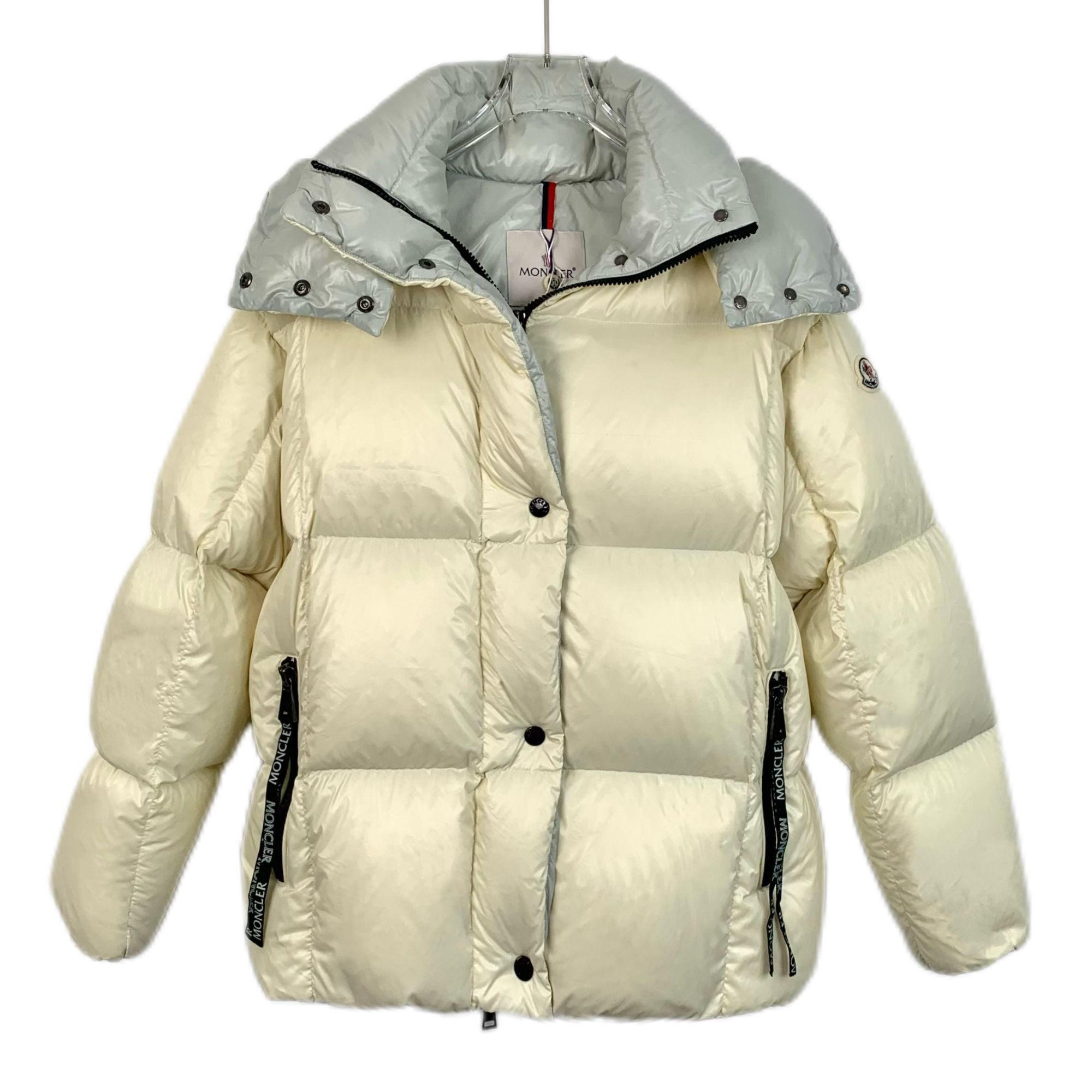 Moncler Moncler Womens Puffer Jacket Size 1 Cream With Hood & Zip Po Size M / US 6-8 / IT 42-44 - 1 Thumbnail