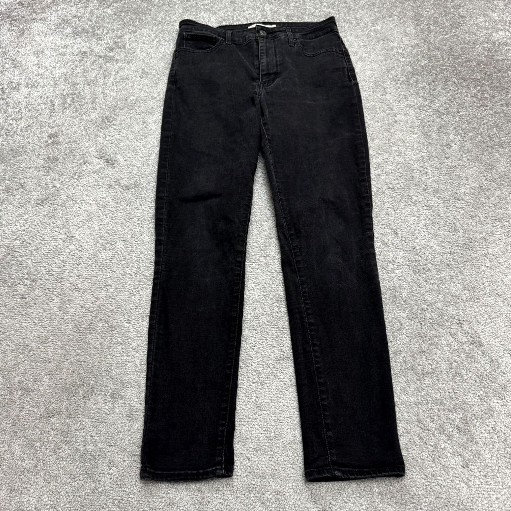 Levi's Levi's 721 High Rise Skinny Jeans Womens 29x28 Black Denim Stretch Comfort 5-Pocket Logo Jeans Size 29" - 2 Thumbnail