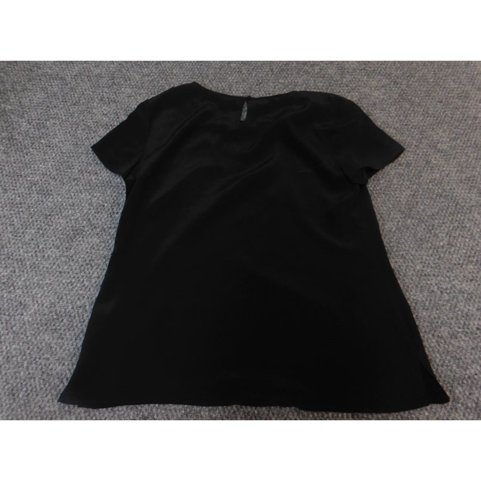 Ann Taylor Loft Womens Blouse 6 Black Lightweight Pullover Casual Round Neck Cotton 100% Ann Taylor Loft Womens Blouse Size M / US 6-8 / IT 42-44 - 7 Thumbnail