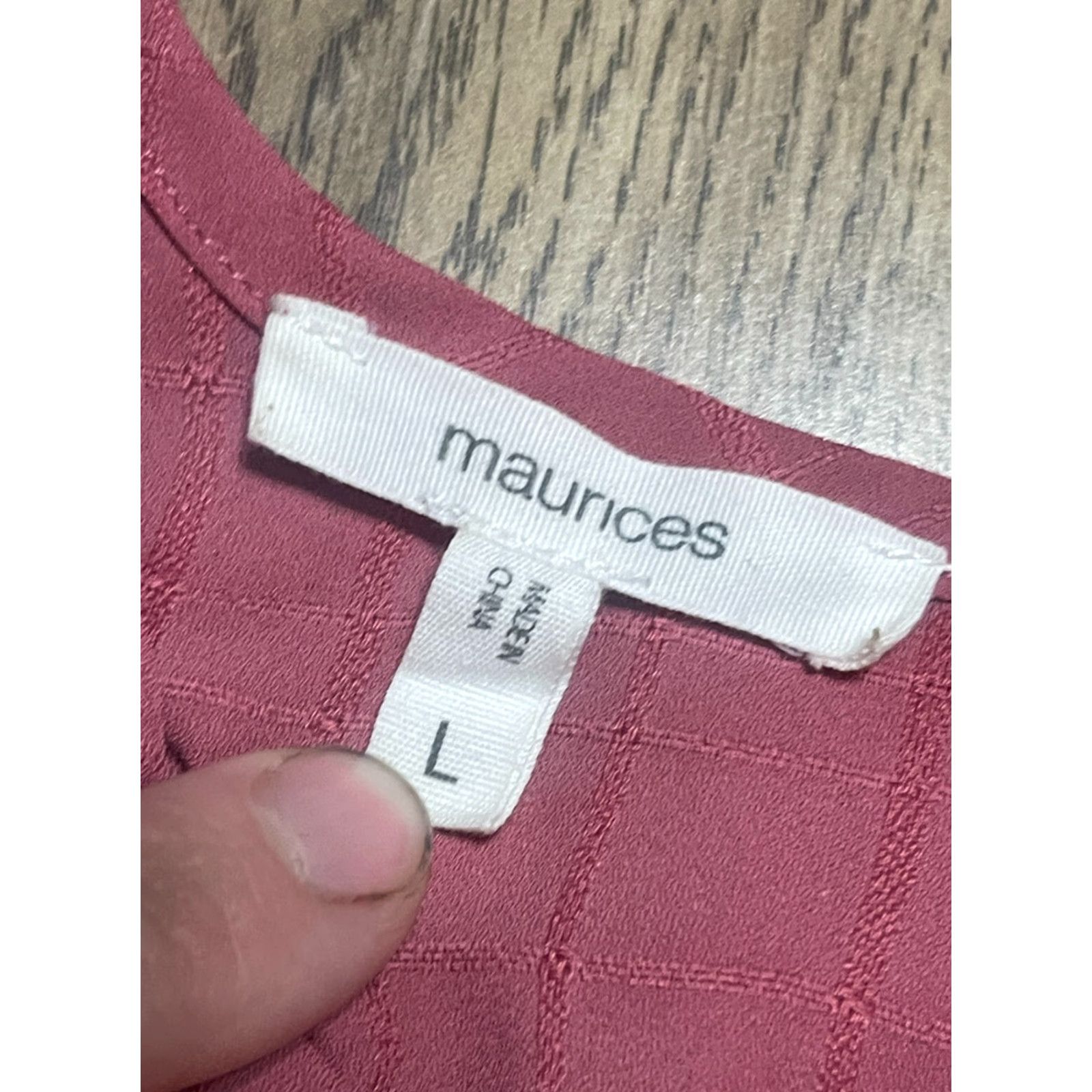 Vintage Maurices Shirt Women’s Size L Pink Blouse Zip back Short Sleeve Round Neck Casual Vintage No Size L / US 10 / IT 46 - 5 Thumbnail