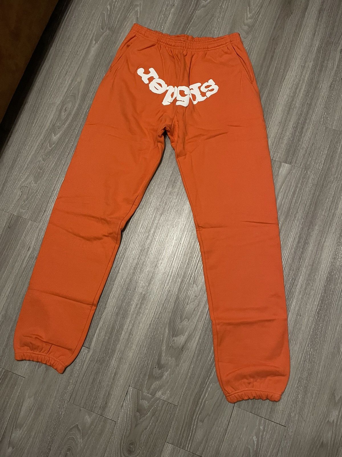 hype-sp5der-orange-sweatpants-grailed