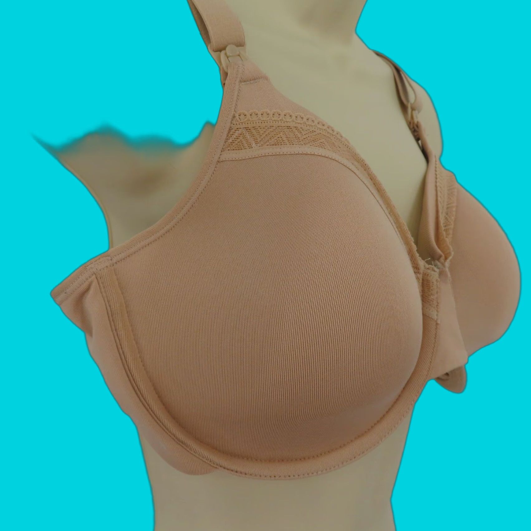 Vintage Playtex Bra 40D DD Maternity Nursing Underwire Shaping Foam Beige Cafe Au Lait Size ONE SIZE - 1 Thumbnail