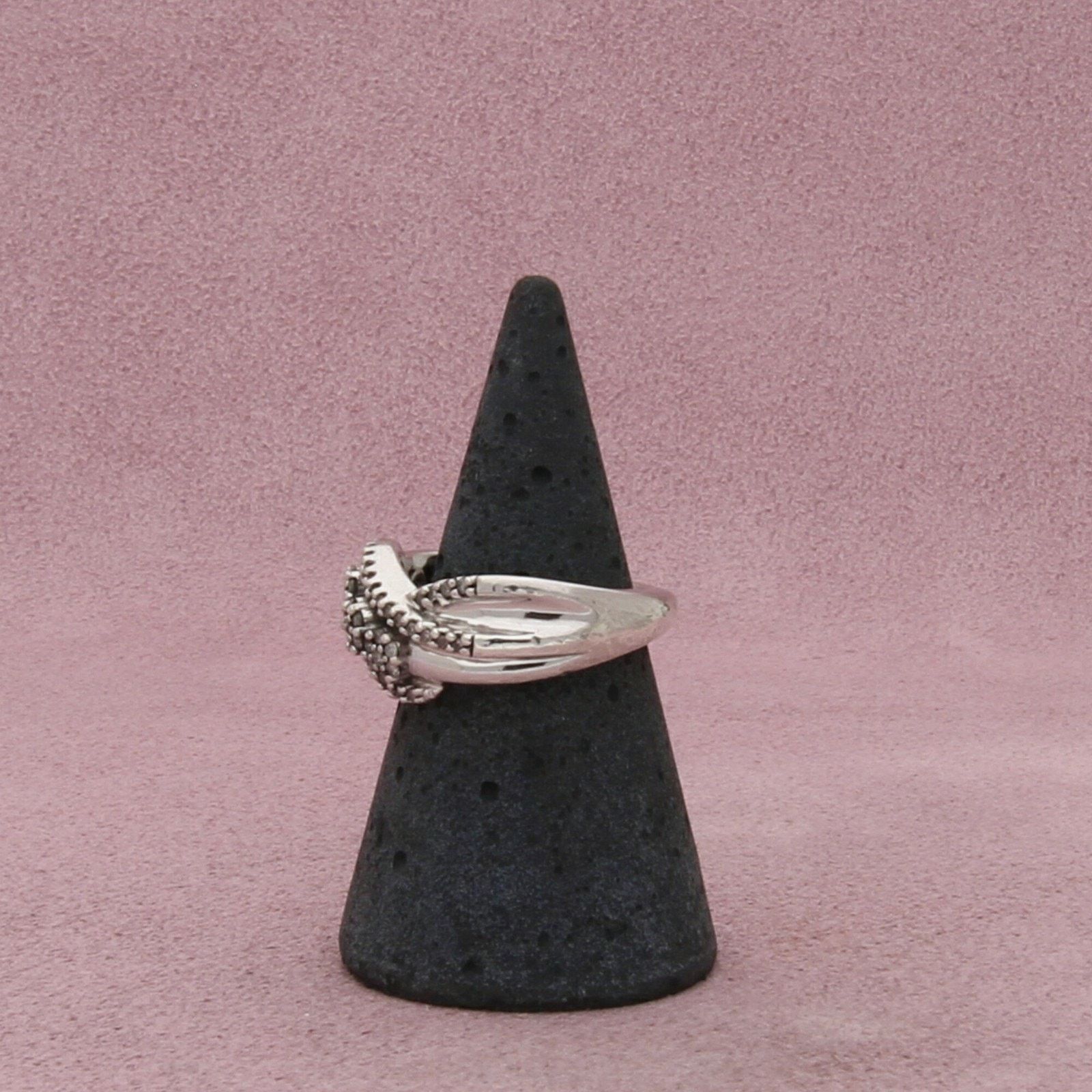 Sterling Silver zales sterling silver diamond crossover ring size 6.5 Size ONE SIZE - 4 Thumbnail