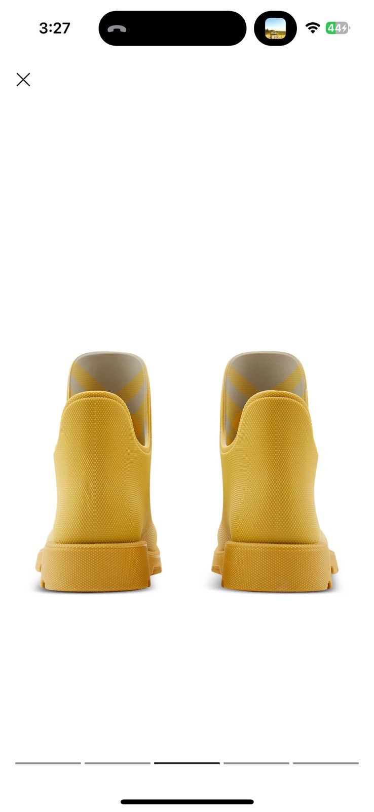 Burberry Burberry Men's Yellow Marsh Rubber Boot Size 43 Size US 10 / EU 43 - 3 Thumbnail