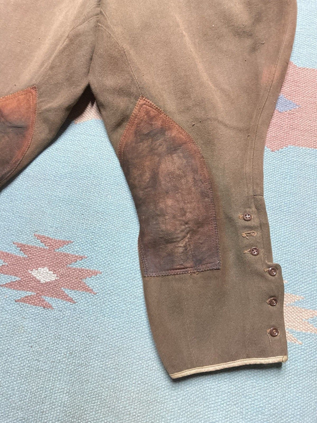 Vintage 1940s whipcord riding pants jodhpurs equestrian mule ear Size US 27 - 3 Thumbnail