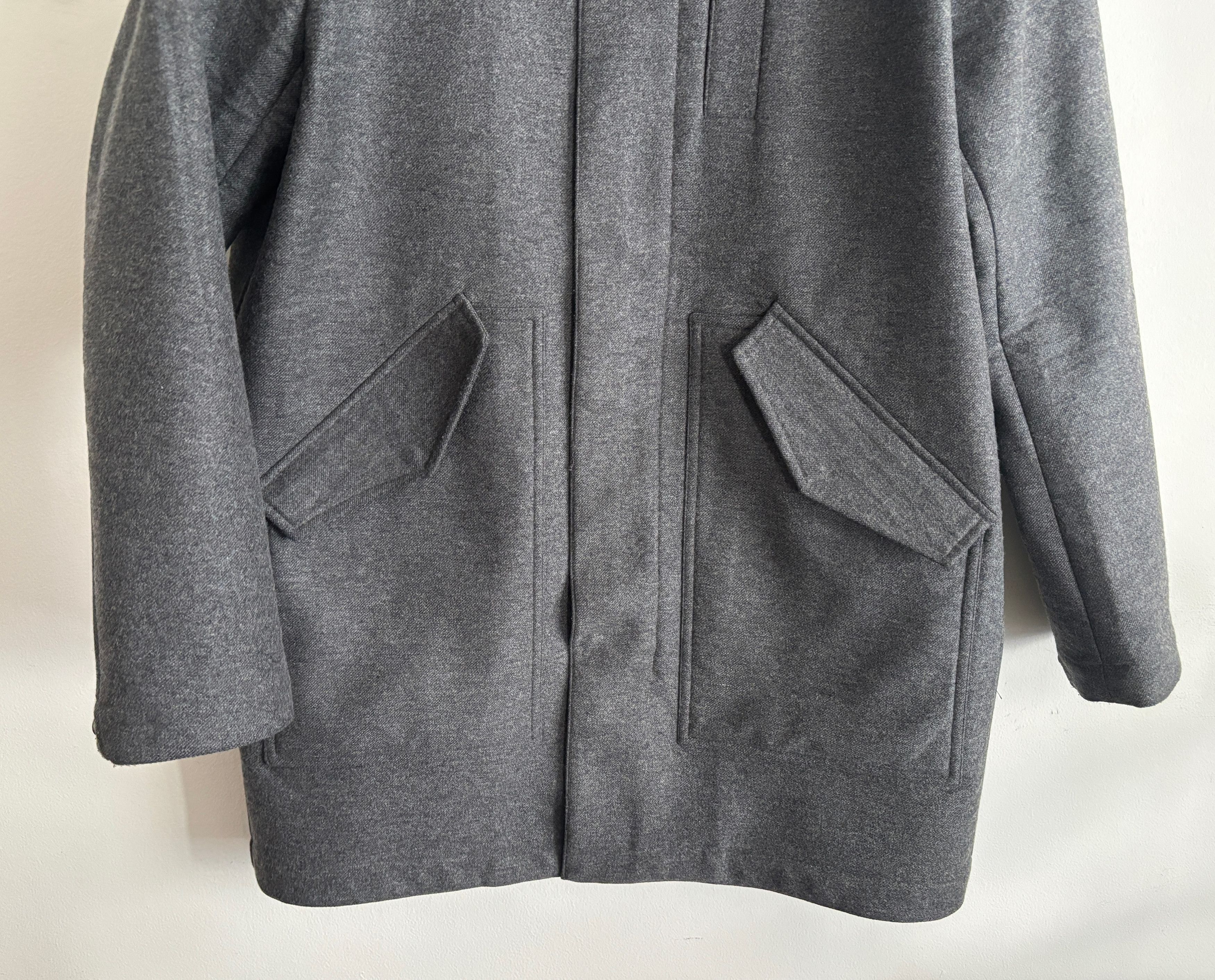 A.P.C. $635 Grey Wool Blend Hooded Mathieu Overcoat/ Parka -Medium Size US M / EU 48-50 / 2 - 3 Thumbnail