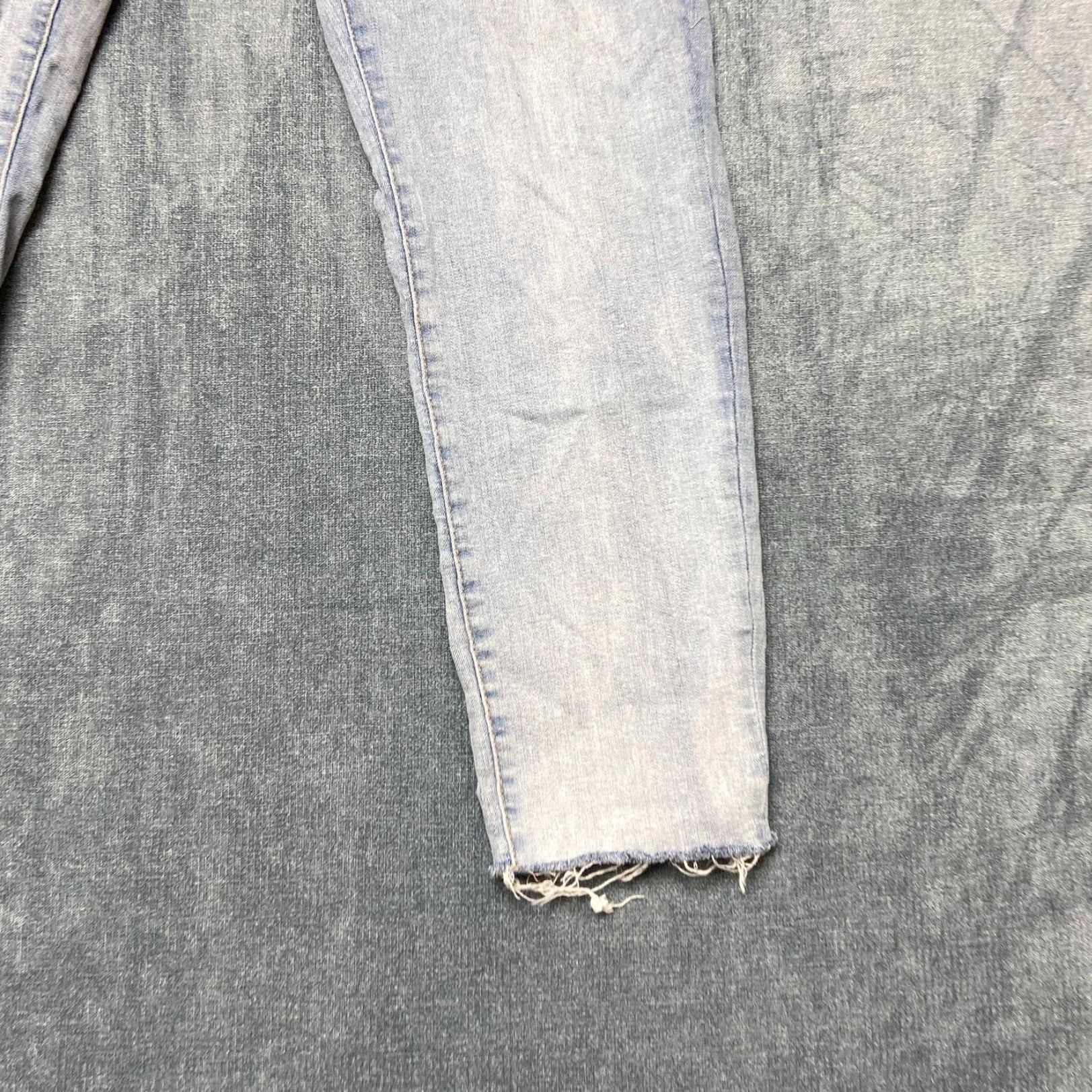 Aeropostale Aeropostale Curvy Jegging Jeans Womens 14 Blue Distressed Frayed Hem High Rise Size 36" / US 14 / IT 50 - 2 Thumbnail