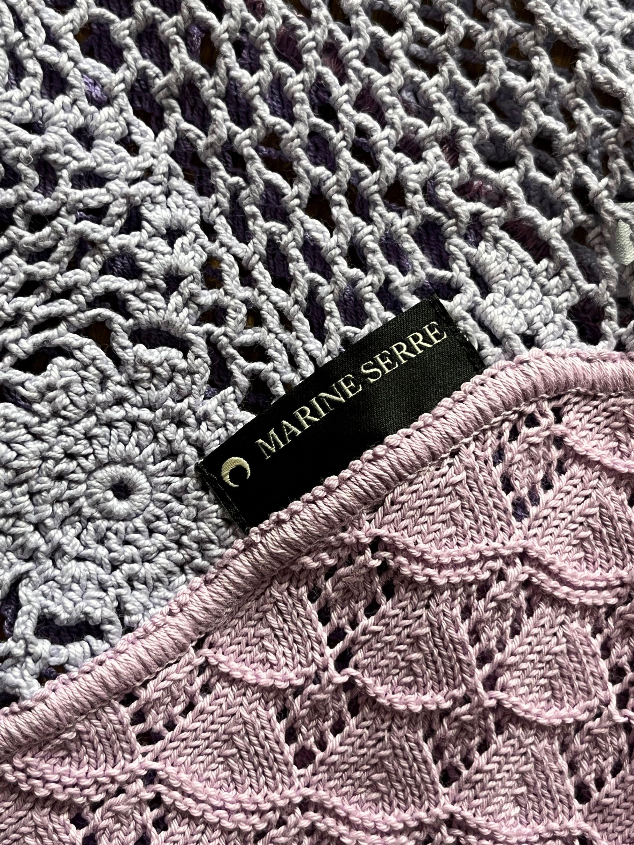 Marine Serre Marine Serre upcycled crochet knit sweater Size US M / EU 48-50 / 2 - 4 Thumbnail