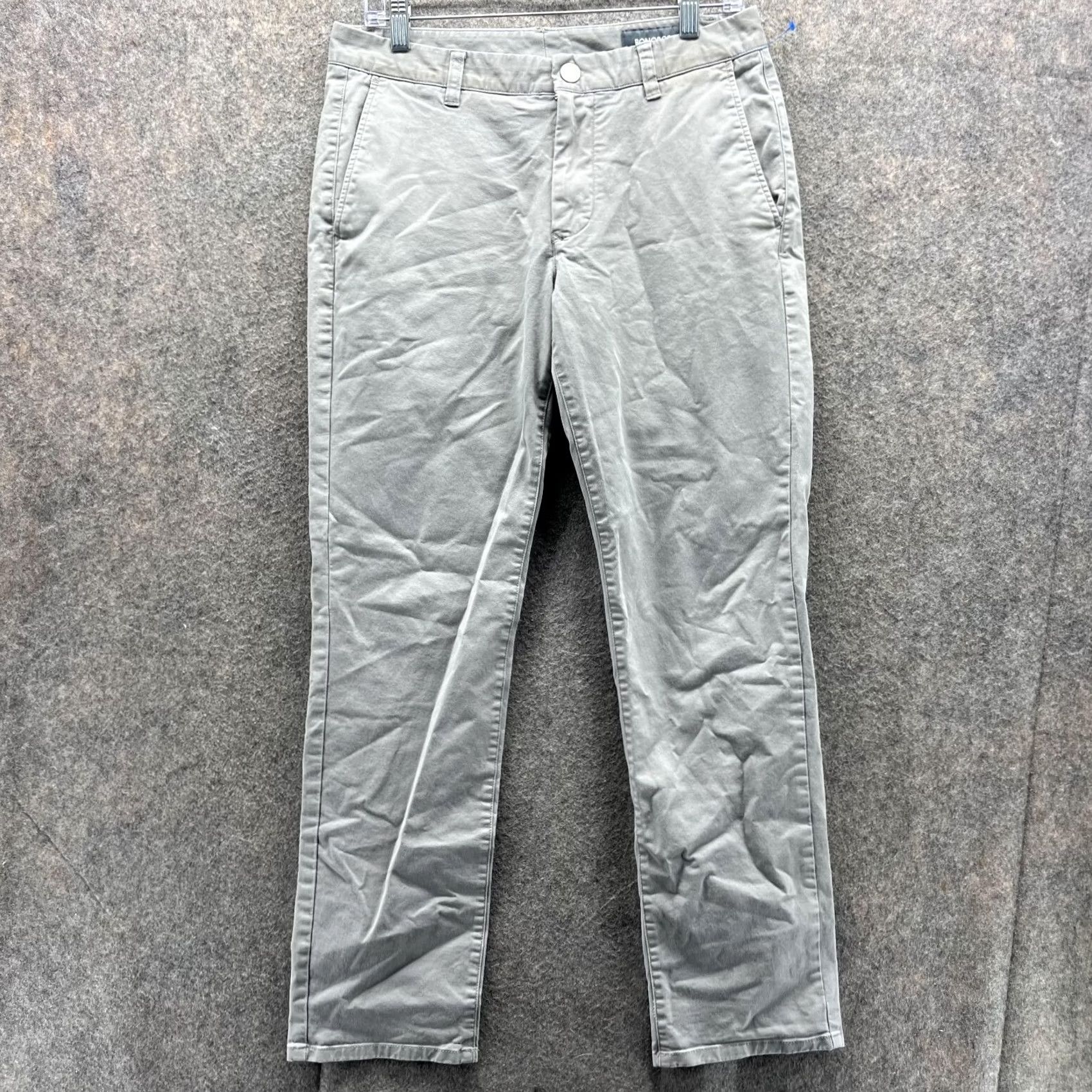 Bonobos Bonobos Pants Men 30x30 Gray Chino Flat Front Slim Fit Casual Cotton Canvas Pants Mens 30 Regular Slim Chino Gray Size US 30 / EU 46 - 2 Thumbnail