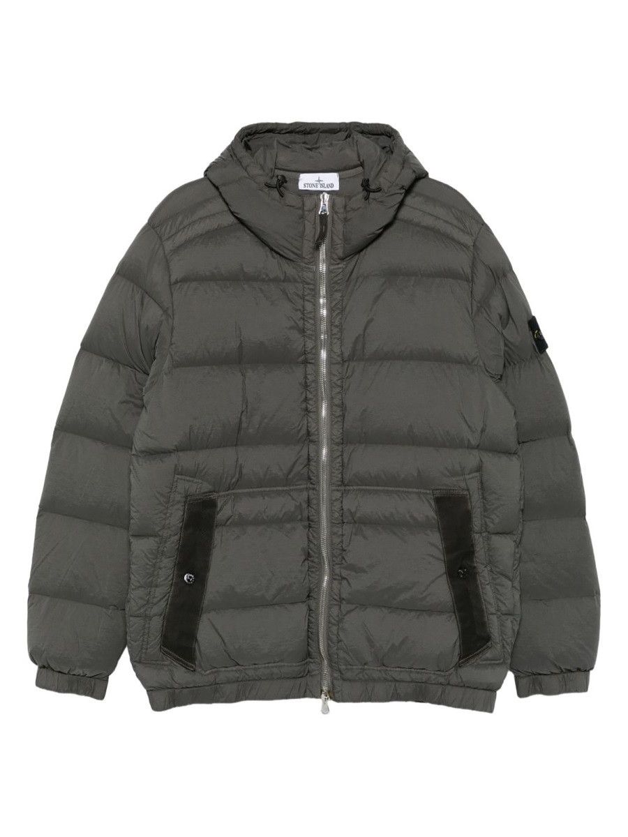 Stone Island STONE ISLAND PADDED DOWN JACKET WITH HOOD - GREY Size US S / EU 44-46 / 1 - 1 Thumbnail