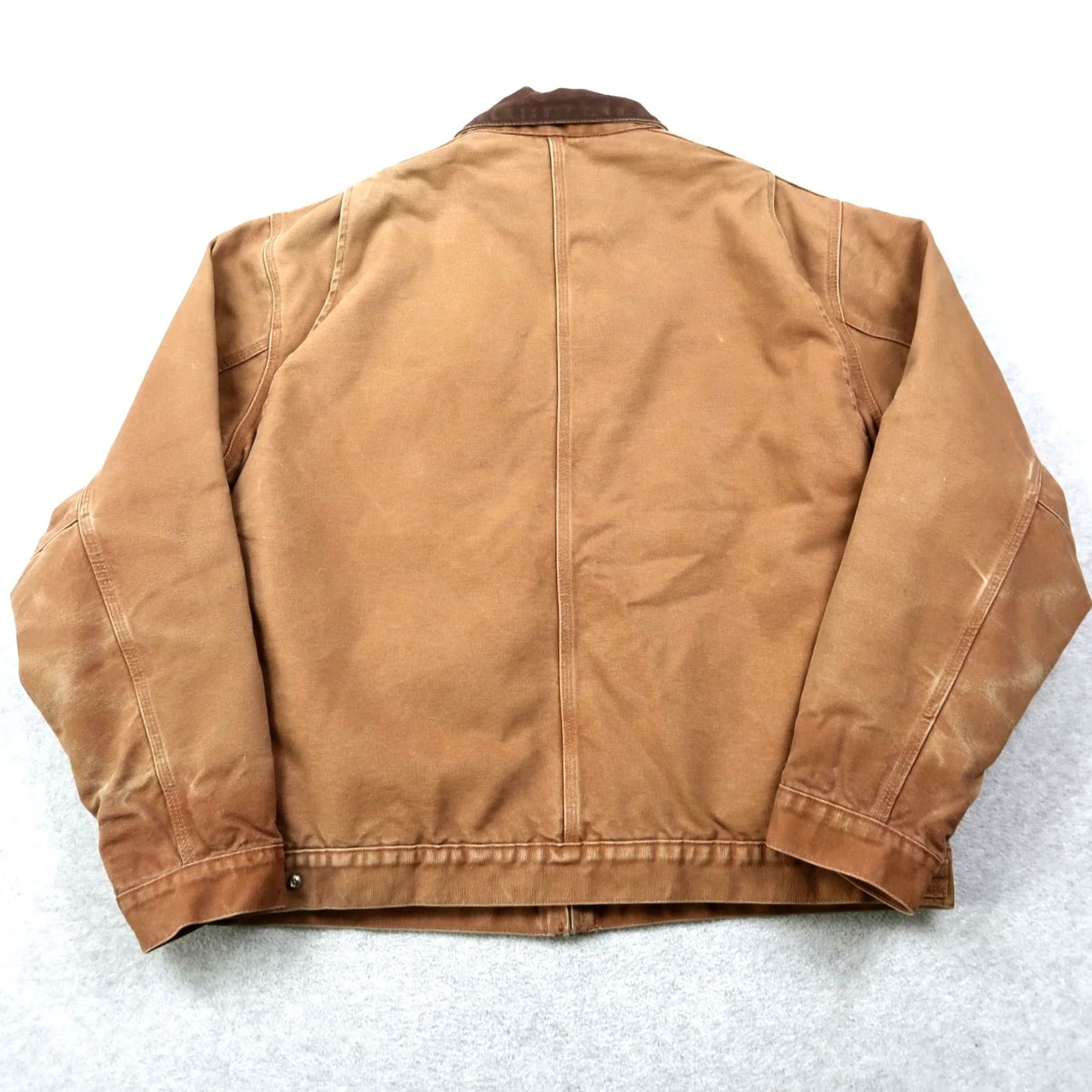 Carhartt VINTAGE Carhartt Jacket Mens XL Brown Full Zip Canvas J297 Lined Sherpa Detroit Bomber Coat Size US XL / EU 56 / 4 - 2 Thumbnail