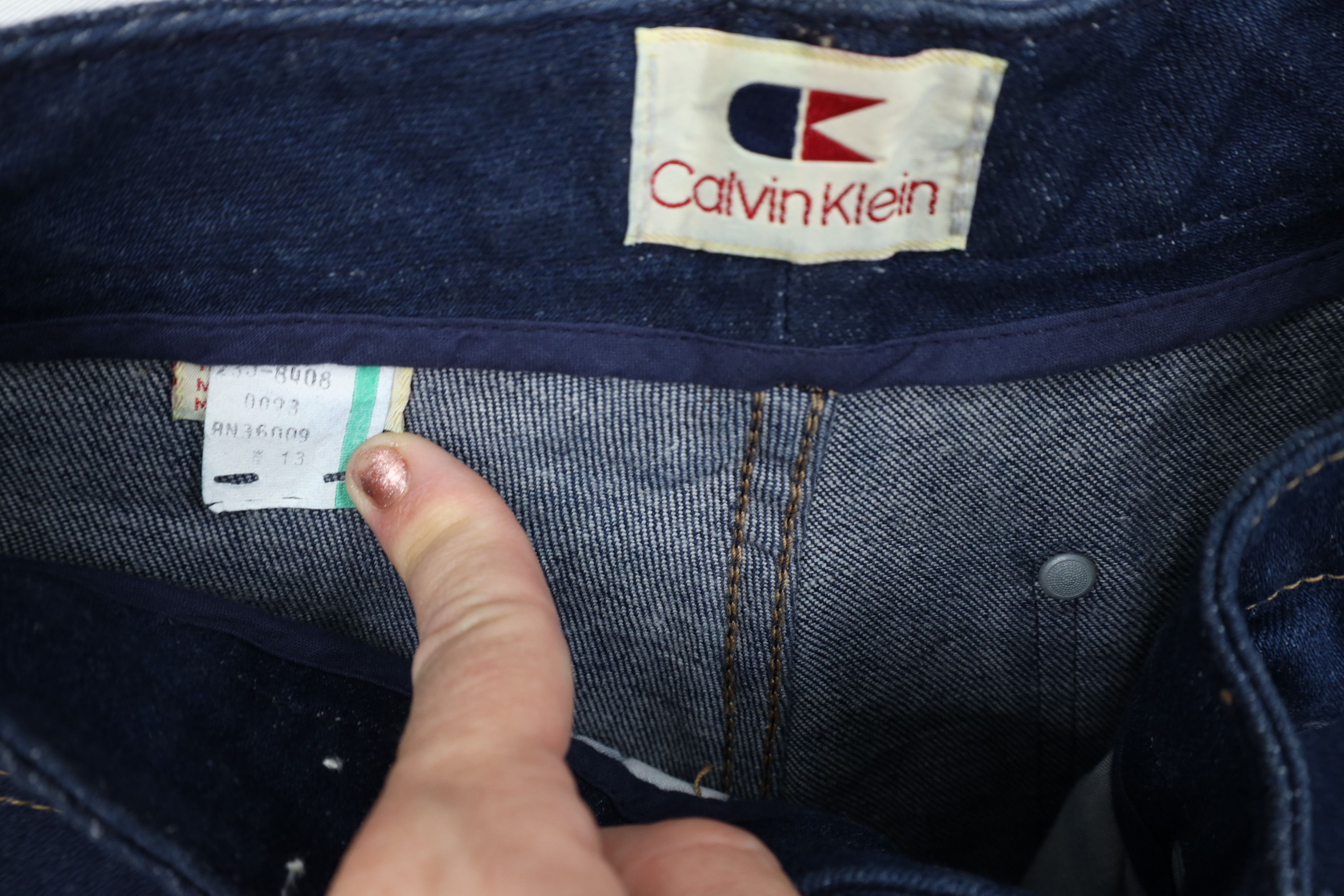 Calvin Klein Vintage 80s 90s Calvin Klein Straight Leg Denim Jeans USA Size 34" / US 12 / IT 48 - 7 Thumbnail