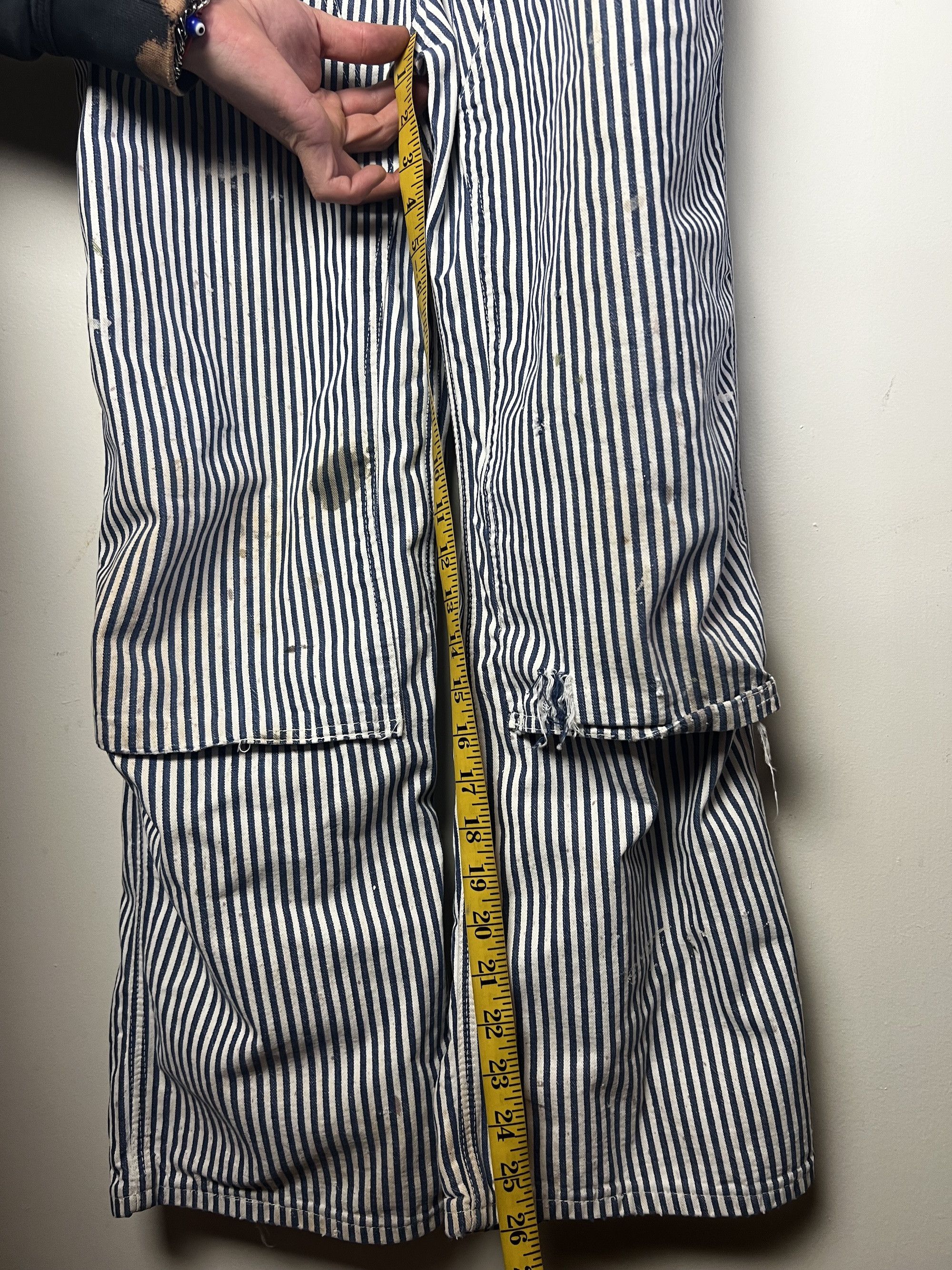 Big Mac Vintage 60s BIG MAC Double Knee Bib Overall Hickory Railroad Size US 36 / EU 52 - 15 Thumbnail