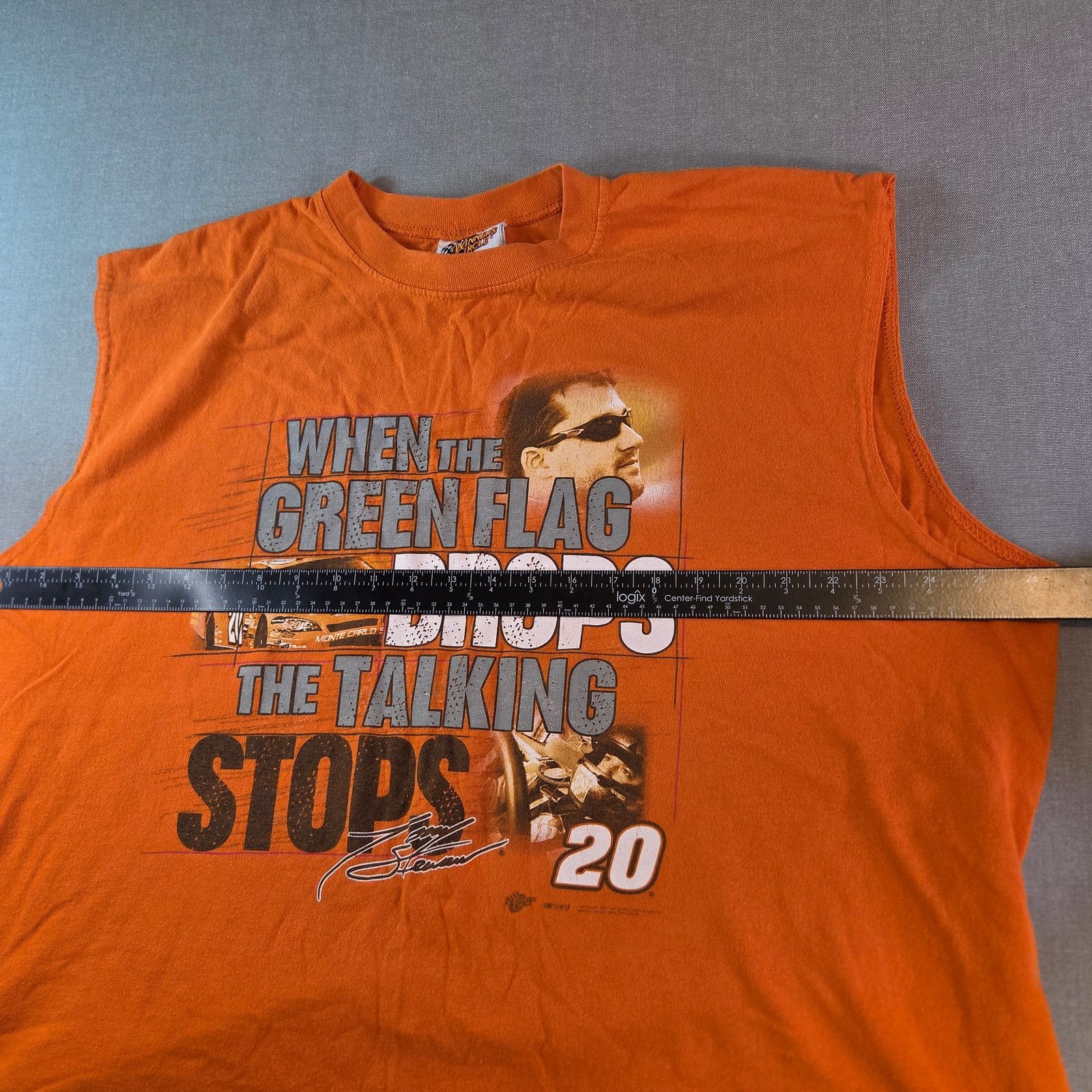 Vintage Tony Stewart #20 NASCAR Sleeveless Racing Tee XXL Size US XXL / EU 58 / 5 - 11 Thumbnail