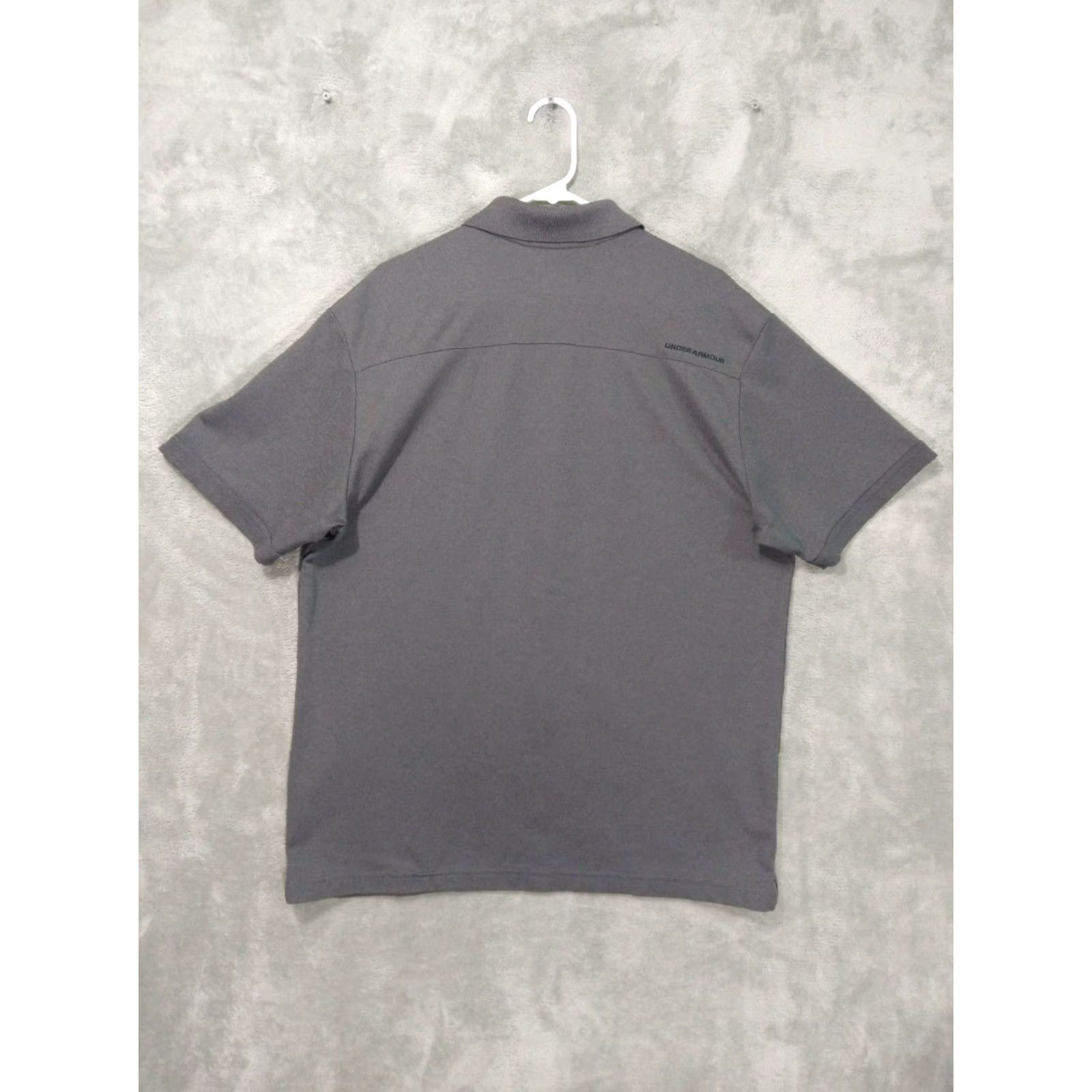 Under Armour Under Armour Shirt Polo Mens XL Gray HeatGear Short Sleeve Polo Shirt Performance Golf Breathable Moisture Wicking Quick Dry Logo Spring Summer Mens Size US XL / EU 56 / 4 - 2 Thumbnail