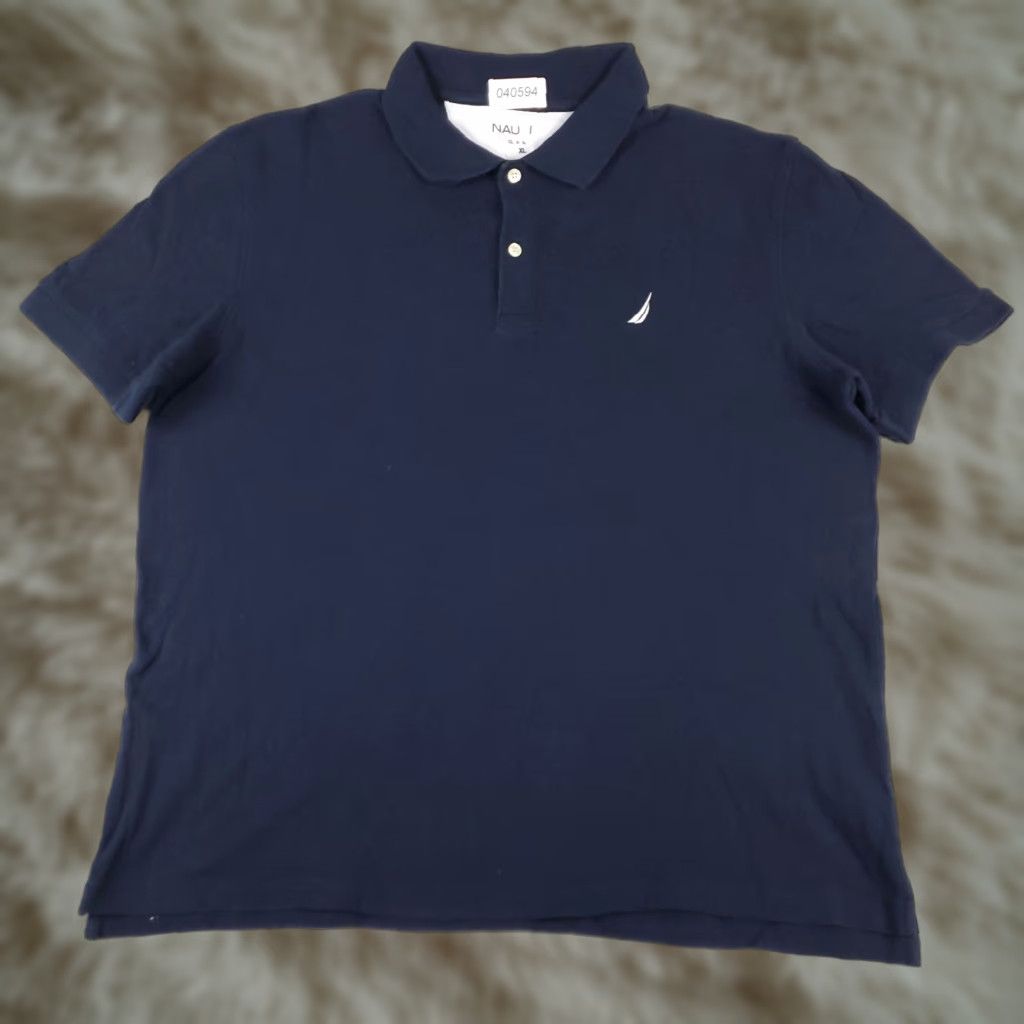 Nautica Nautica Polo Shirt Adult XL Blue Solid Short Sleeve Classic Mens Size US XL / EU 56 / 4 - 1 Thumbnail