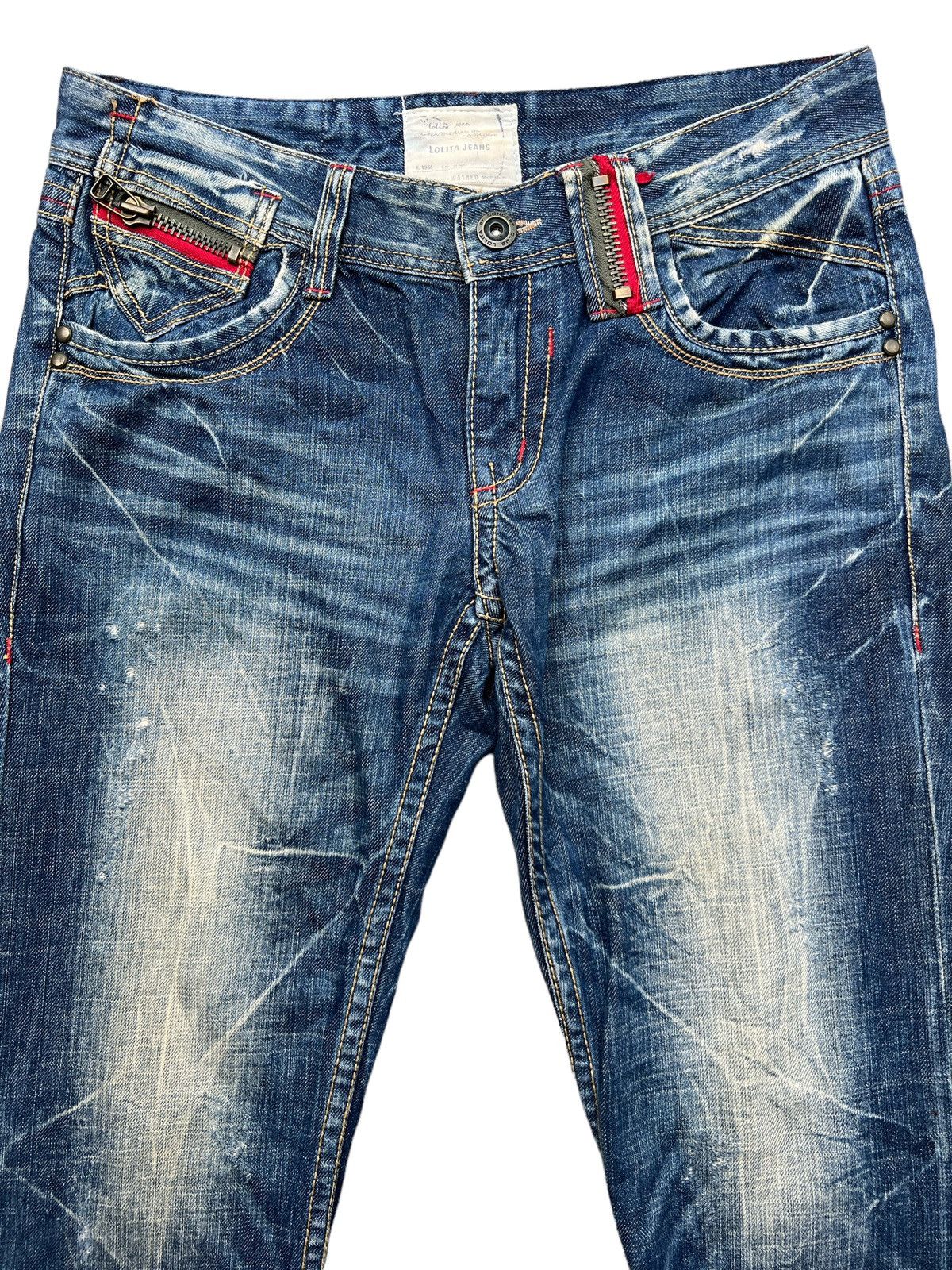 Lolita Japan Distressed Rusty Denim Jeans 36x26