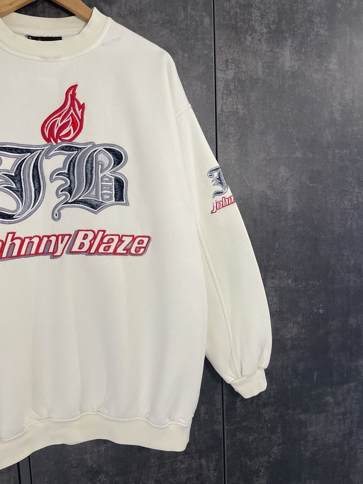 Vintage Rare Johnny Blaze NYC Method Man Milk Boxy Sweatshirt Rap Size US L / EU 52-54 / 3 - 5 Thumbnail