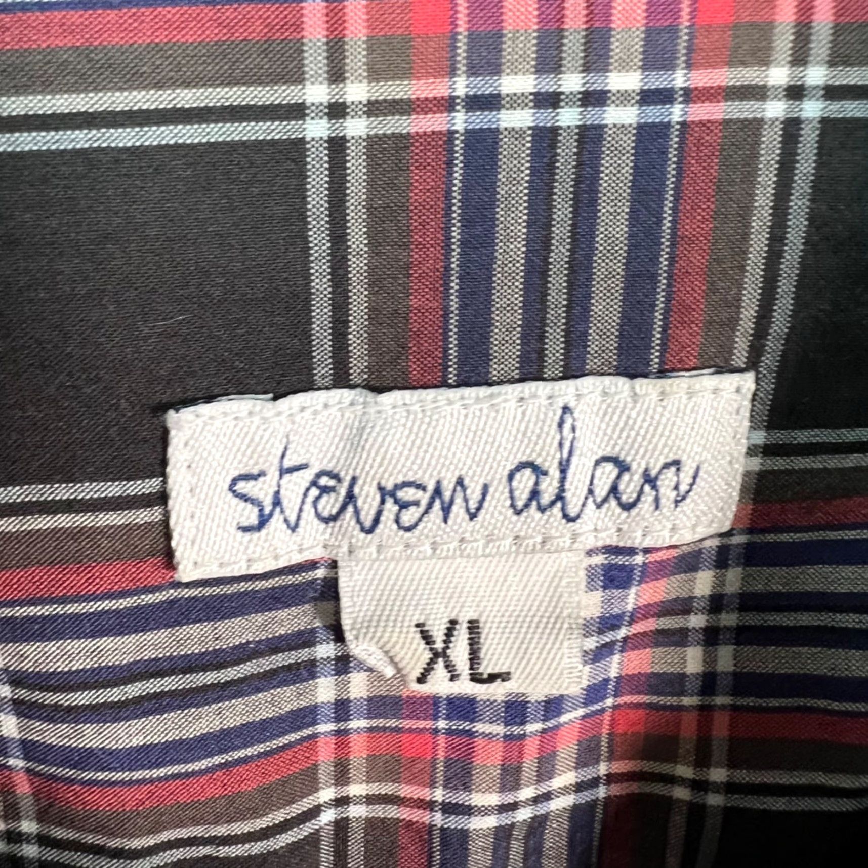 Steven Alan Steven Alan Shirt XL Mens Plaid Button-Down Cotton Made In USA Red & Black Multicolor Pocket Casual Button-Up Shirt Mens XL Size US XL / EU 56 / 4 - 3 Thumbnail