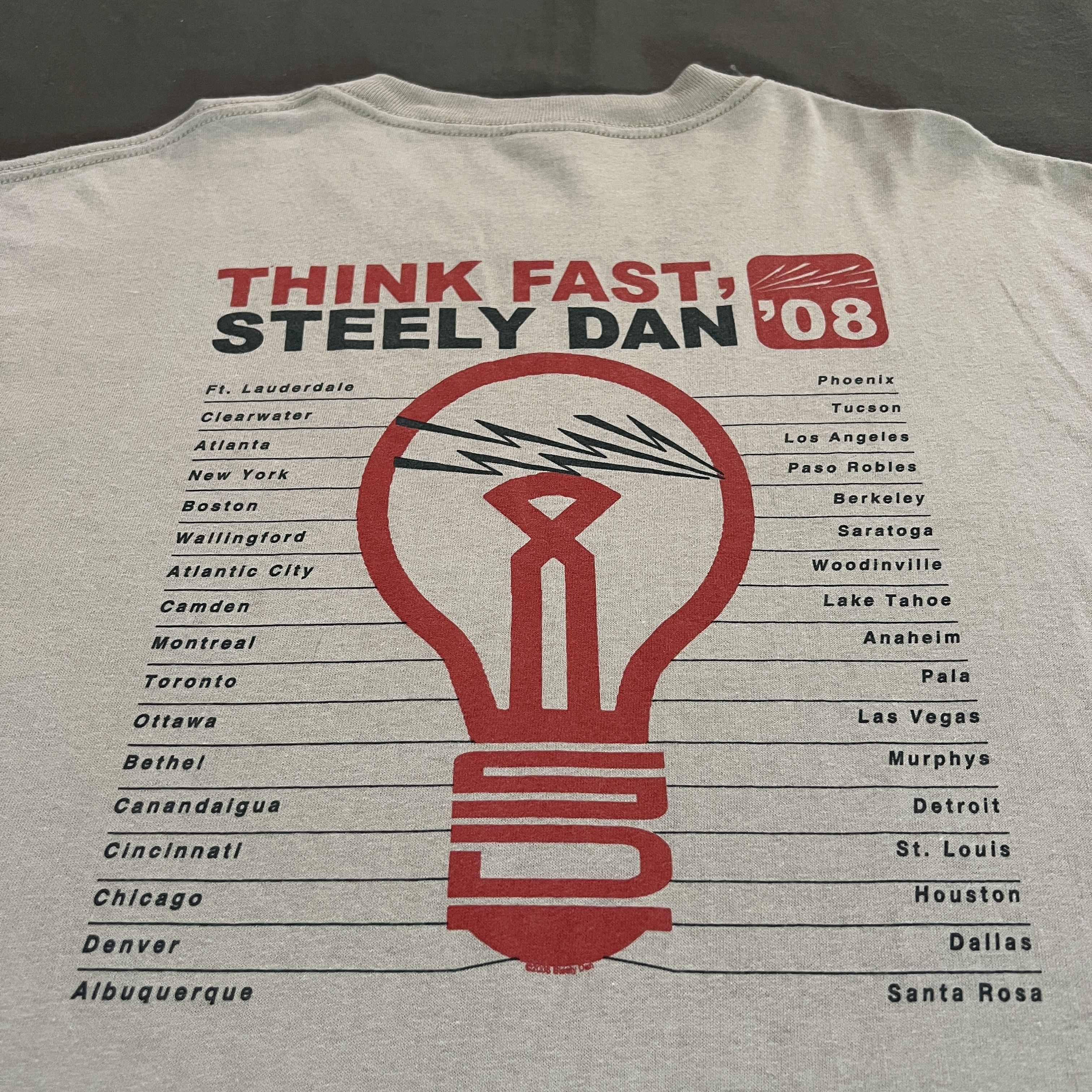 Band Tees × Vintage Vintage Y2K 2008 Steely Dan “Think Fast” Promo Tour Tee XL Size US XL / EU 56 / 4 - 5 Thumbnail