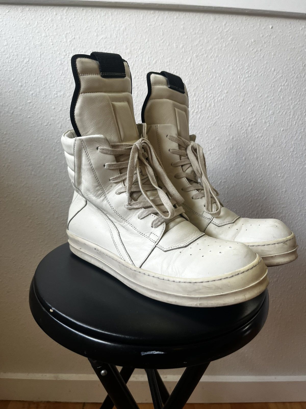Rick Owens White Boots | Grailed