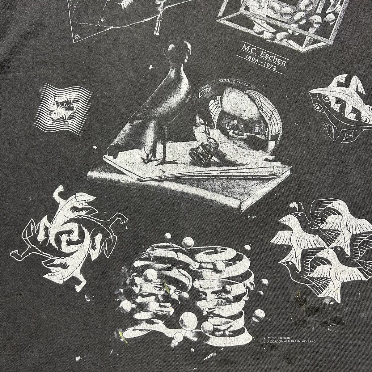 Vintage Vintage MC Escher Shirt Mens XL Black 1991 All Over Print Size US XL / EU 56 / 4 - 4 Thumbnail