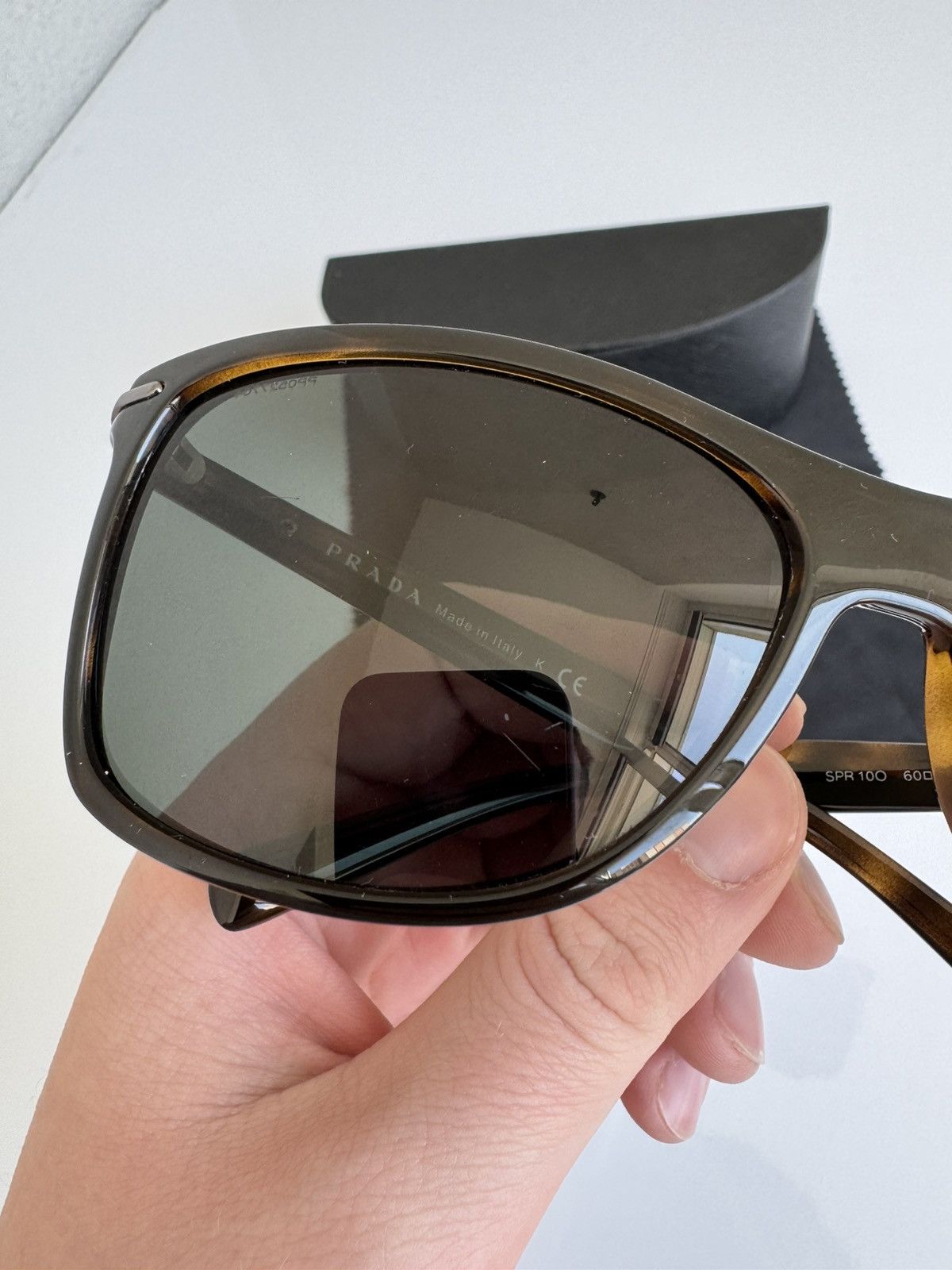 Prada Prada Sunglasses SPR 10O Brown Shield Sport Size ONE SIZE - 7 Thumbnail