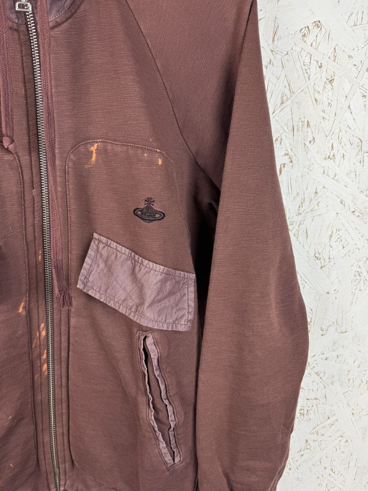 Vivienne Westwood Vivienne Westwood Eyes Pre-Loved Zip Hoodie Burgundy S Size US S / EU 44-46 / 1 - 3 Thumbnail