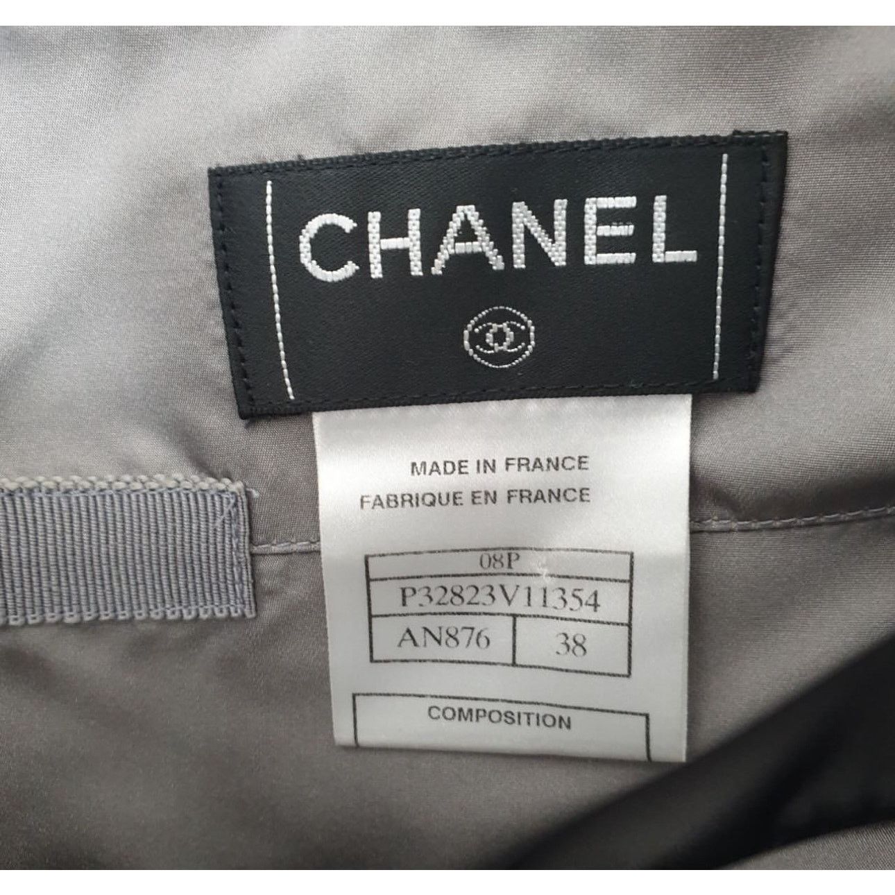Chanel Chanel Gray Silk Knee Length Skirt Sz.38 Size 27" / US 4 / IT 40 - 3 Thumbnail
