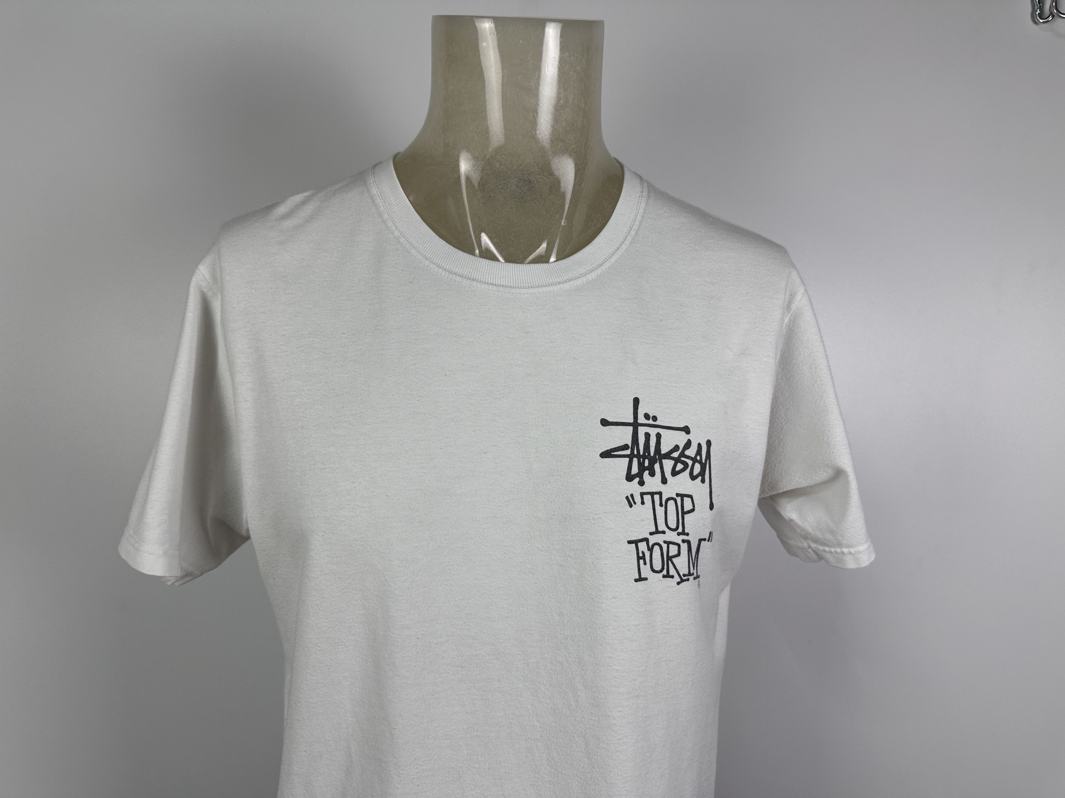 Stussy × Vintage Stussy Top Form Design Tee Shirt White Short Sleeve Size M Size US M / EU 48-50 / 2 - 3 Thumbnail