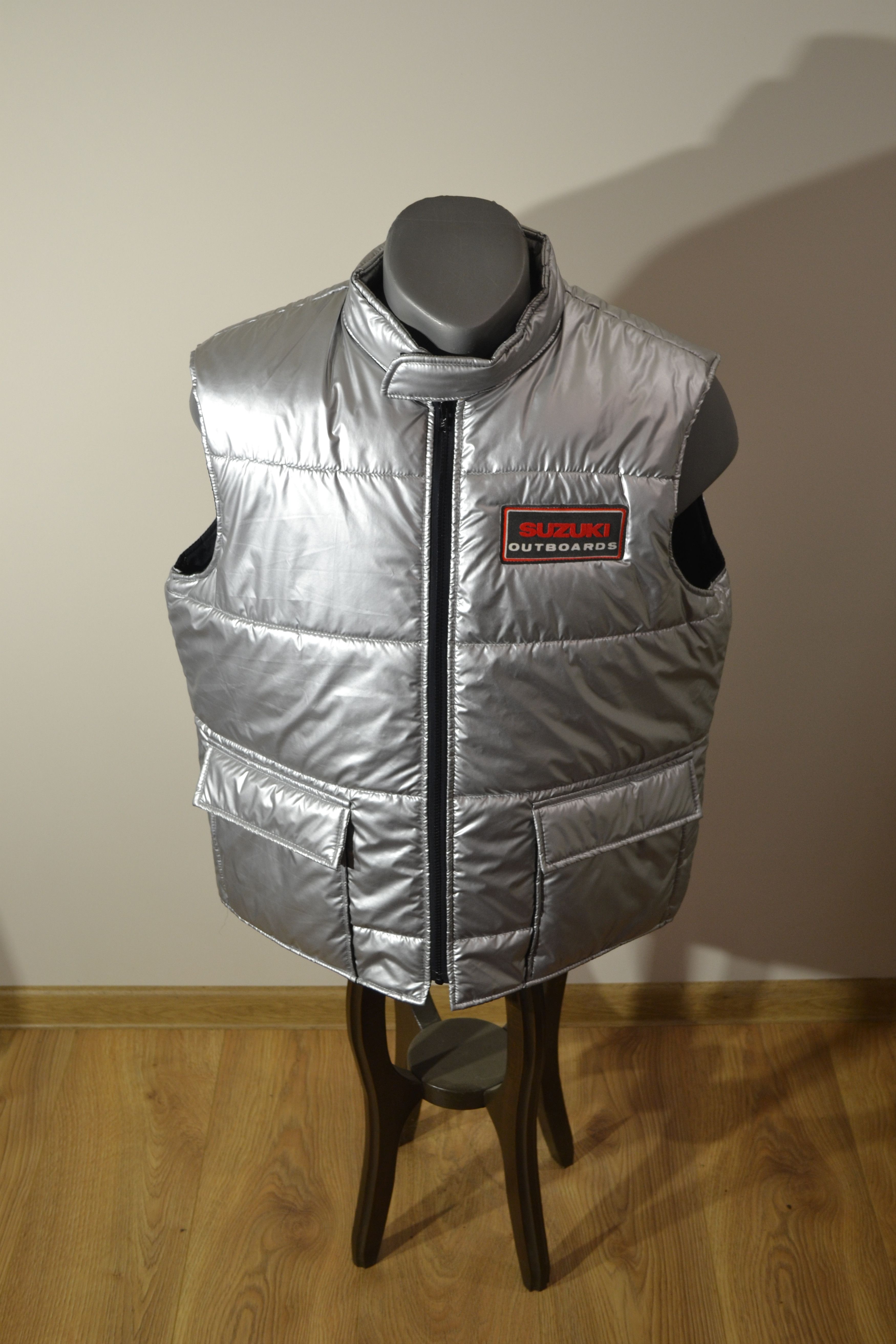 Other Vintage 90s Suzuki Outboards Silver Vest / Rare Y2K Size US L / EU 52-54 / 3 - 2 Thumbnail
