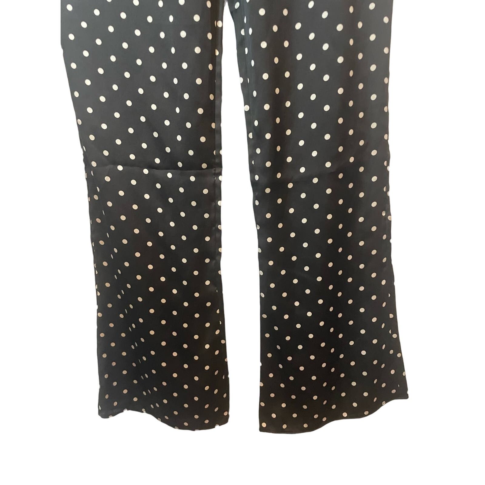 REVOLVE L’Academie X Revolve Womens Polka Dot Aiko Flare Satin Pant Size 26" / US 2 / IT 38 - 8 Thumbnail