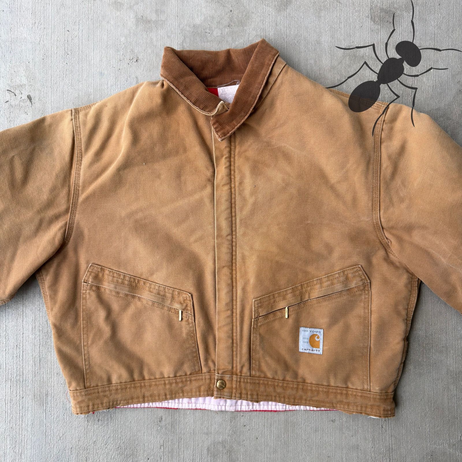 Carhartt × Vintage Carhartt brown cropped Detroit style work wear jacket Size US L / EU 52-54 / 3 - 3 Thumbnail