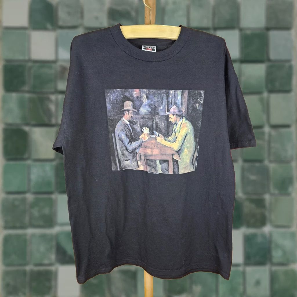 Tultex VINTAGE 98' PAUL CEZANNE THE CARD PLAYERS ARTS GALLERY OF TORONTO T-SHIRT SZ XL Black Mens Size US XL / EU 56 / 4 - 1 Thumbnail