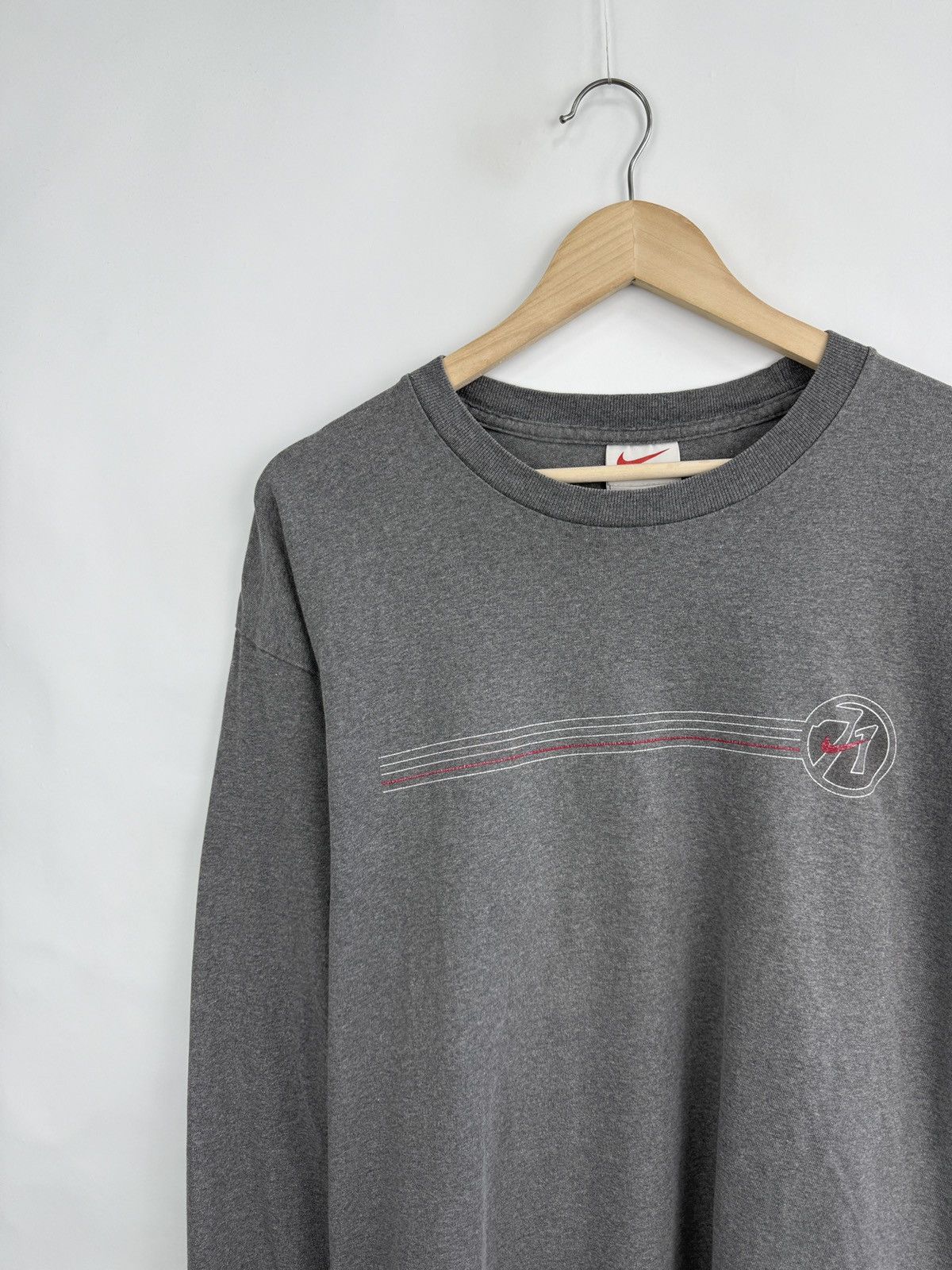 Nike 🇺🇸 Vintage 90s Nike 71 Made in USA Y2K Long Sleeve Rare Retro Size US L / EU 52-54 / 3 - 2 Thumbnail