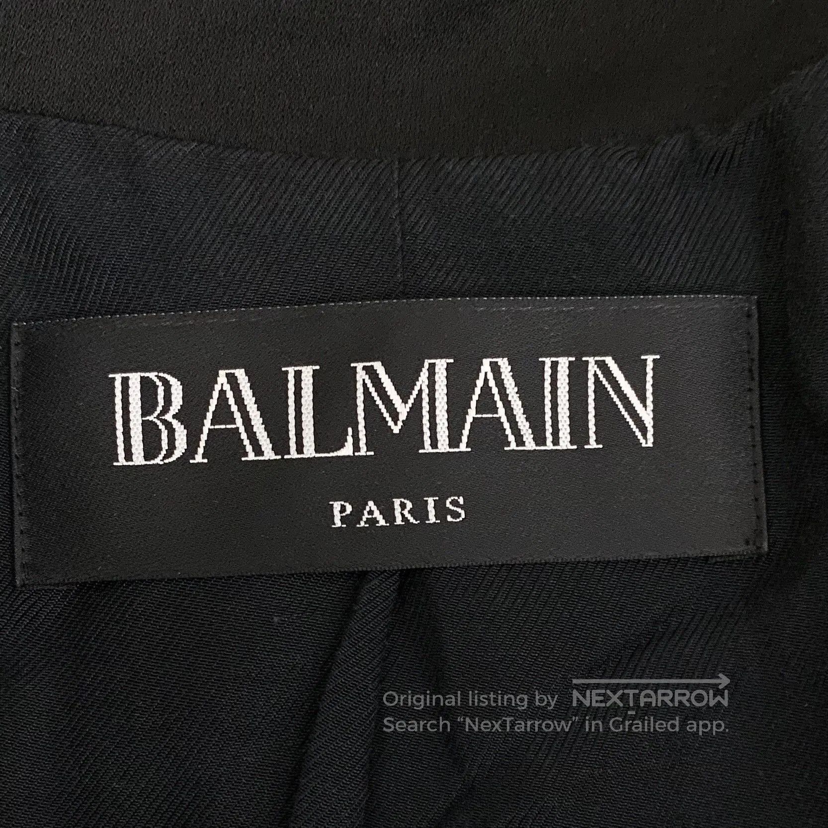 Balmain Balmain Black Wool Long-Sleeve Jacket. Size XS / US 0-2 / IT 36-38 - 5 Thumbnail