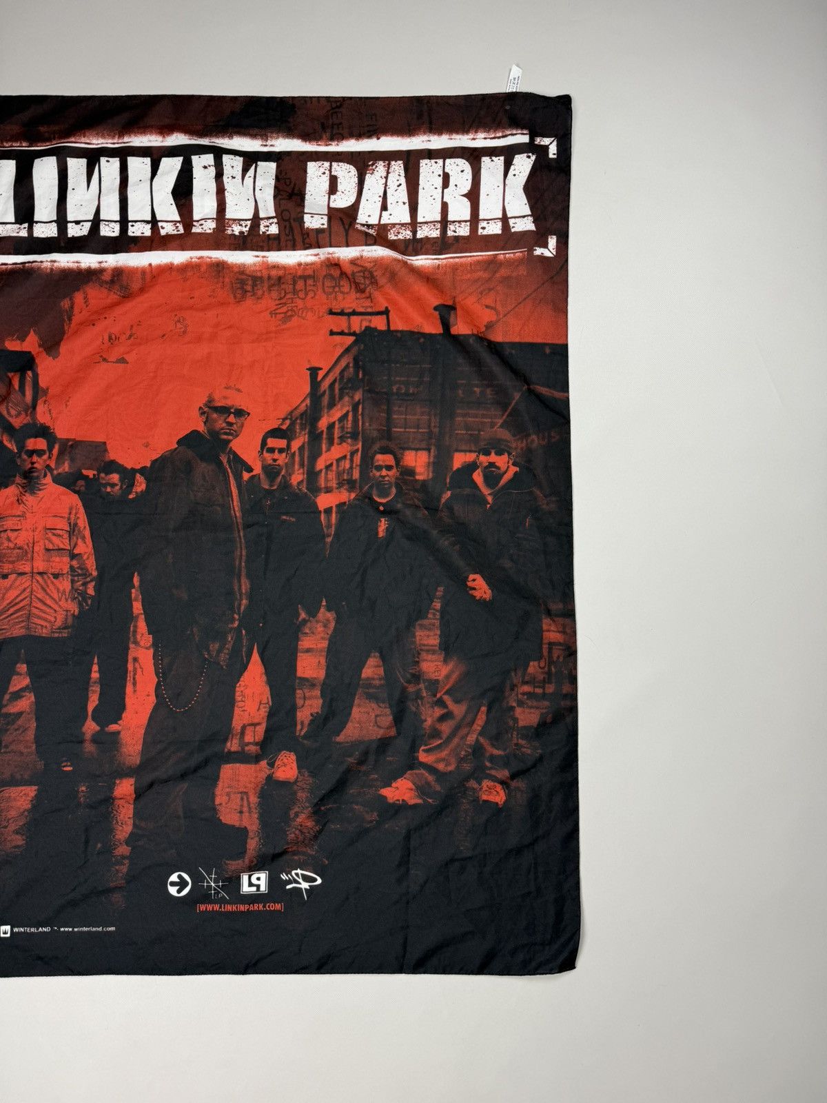 Band Tees × Vintage Linkin Park Vintage 2001 Hybrid Theory Flag Stoffposter VTG Size ONE SIZE - 3 Thumbnail