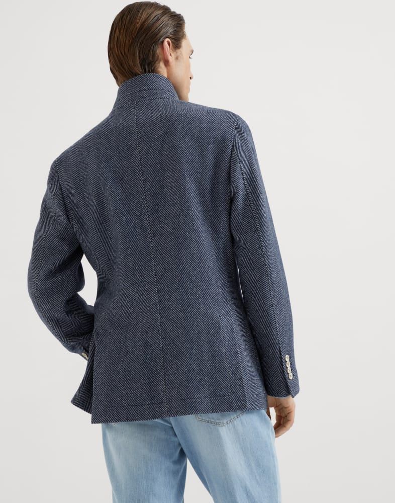 Brunello Cucinelli o1w1db10825 Wool Jacket in Blue Size US XL / EU 56 / 4 - 5 Thumbnail