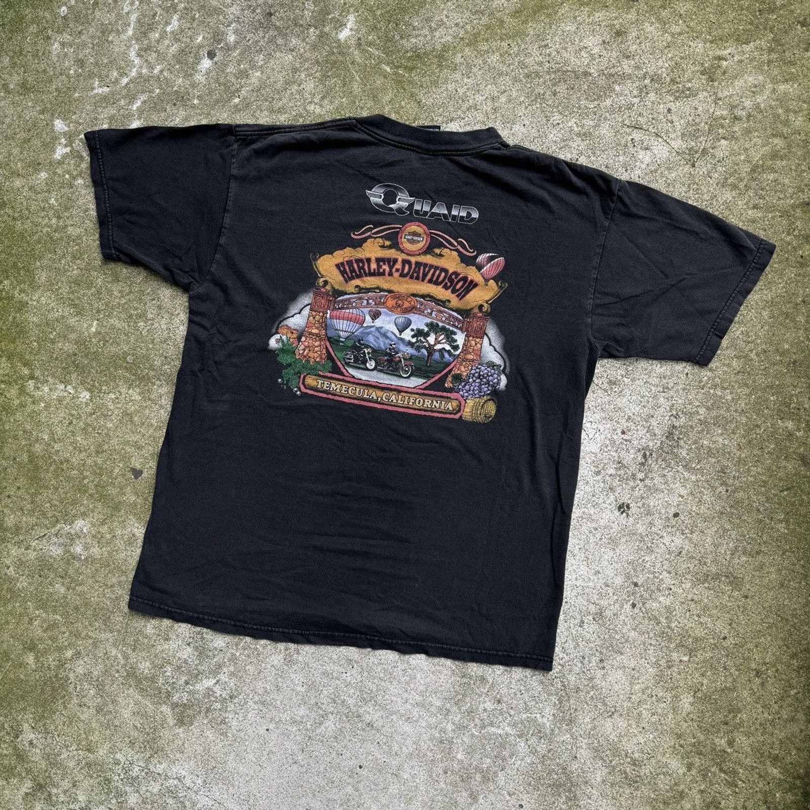 Harley Davidson Harley Thrashed Faded Distressed Shirt ERD Grunge Biker WCC Size US L / EU 52-54 / 3 - 7 Thumbnail