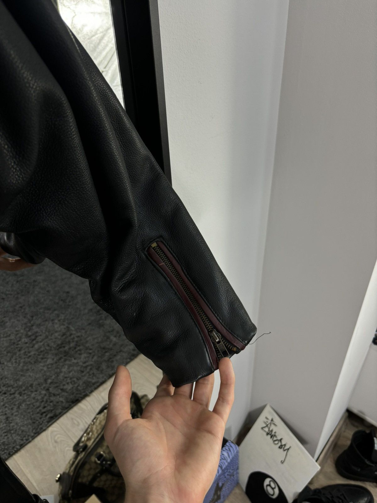 Genuine Leather × Japanese Brand 2000s Vintage Japanese Cropped Real Leather Bomber Jacket Size US M / EU 48-50 / 2 - 7 Thumbnail